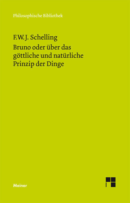 Cover: 9783787319619 | Bruno oder über das göttliche und natürliche Prinzip der Dinge | Buch