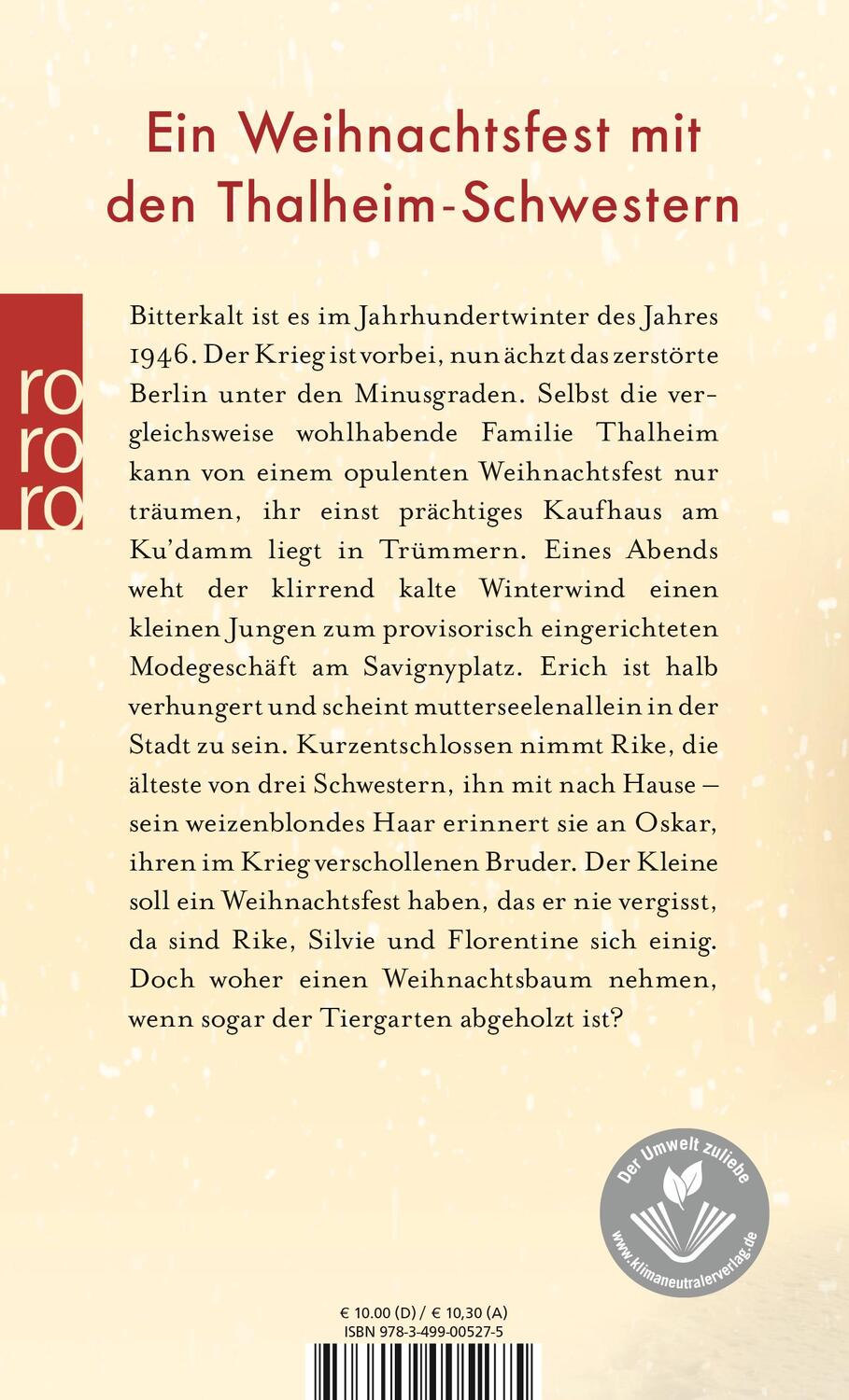 Rückseite: 9783499005275 | Weihnachten am Ku'damm | Brigitte Riebe | Taschenbuch | Deutsch | 2021