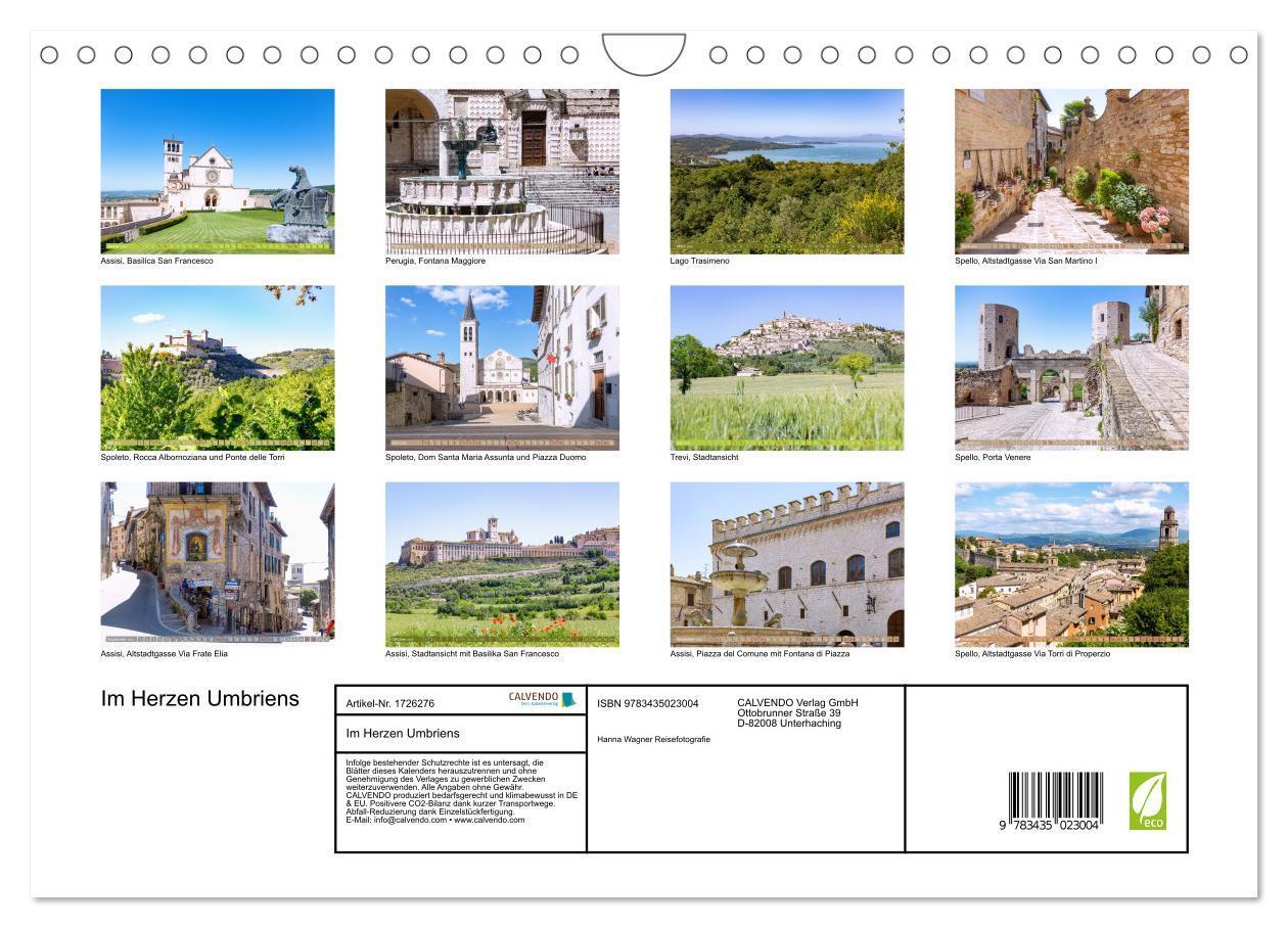 Bild: 9783435023004 | Im Herzen Umbriens (Wandkalender 2025 DIN A4 quer), CALVENDO...