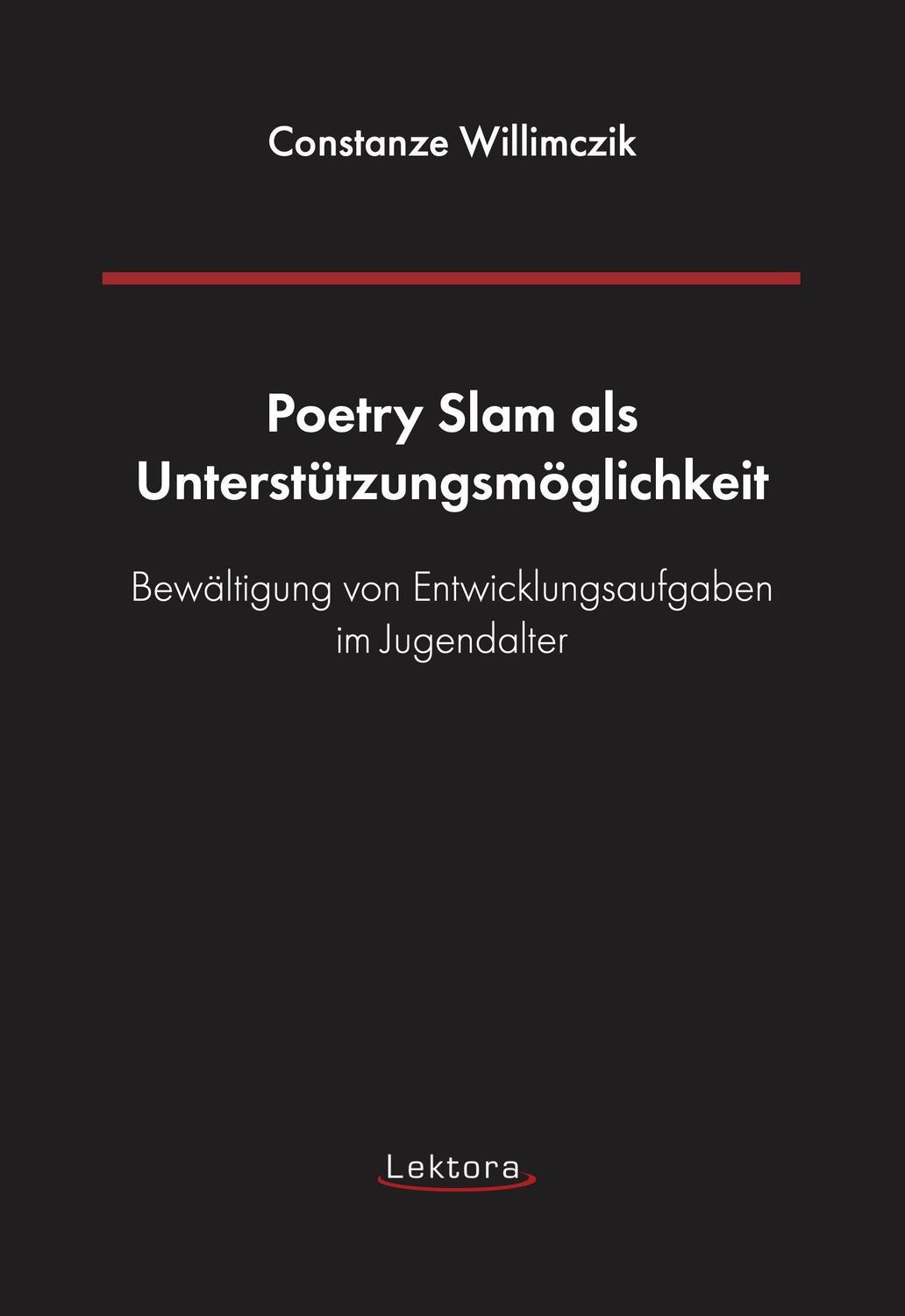 Cover: 9783954612079 | Poetry Slam als Unterstützungsmöglichkeit | Constanze Willimczik