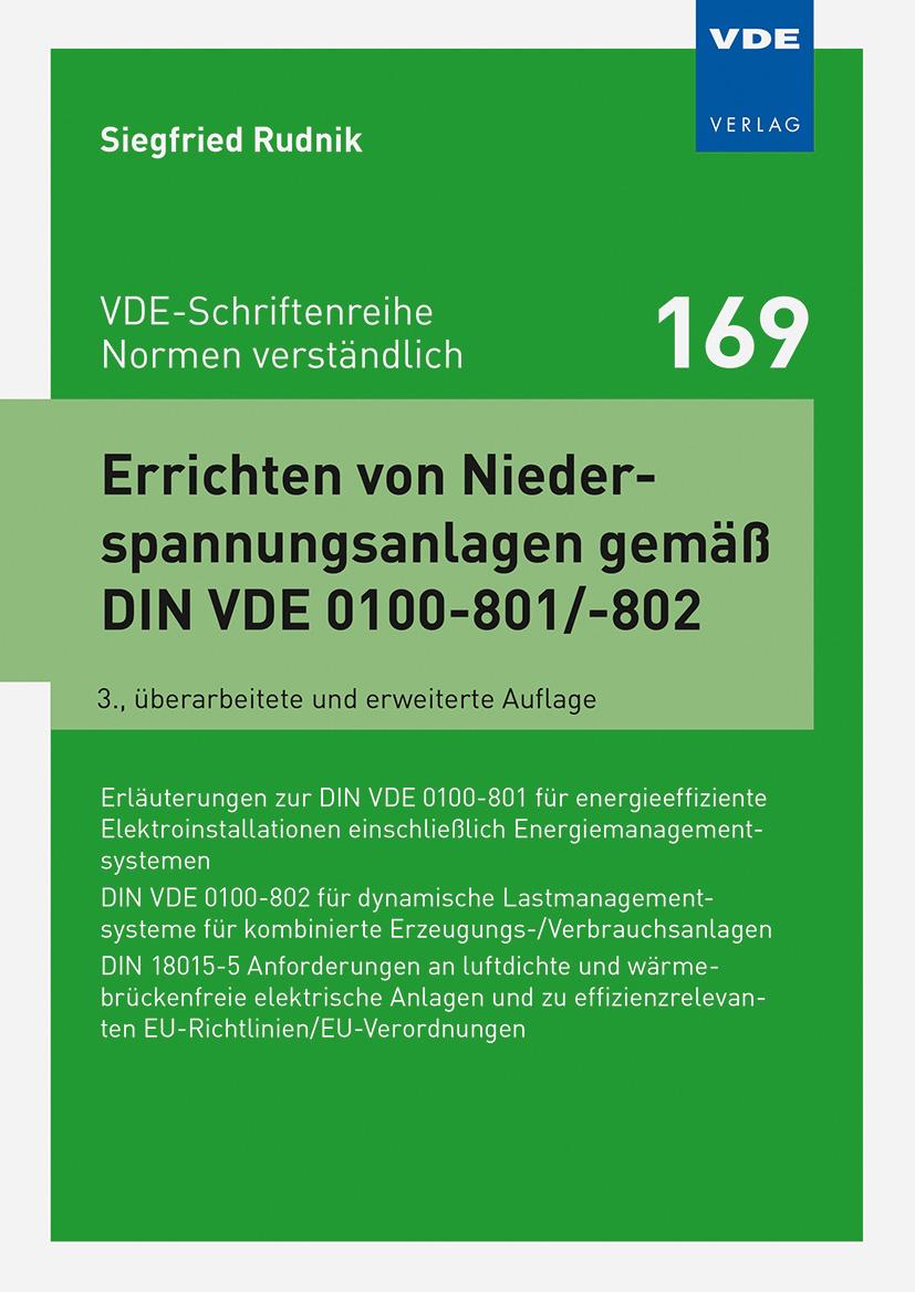 Bild: 9783800761951 | Errichten von Niederspannungsanlagen gemäß DIN VDE 0100-801/-802