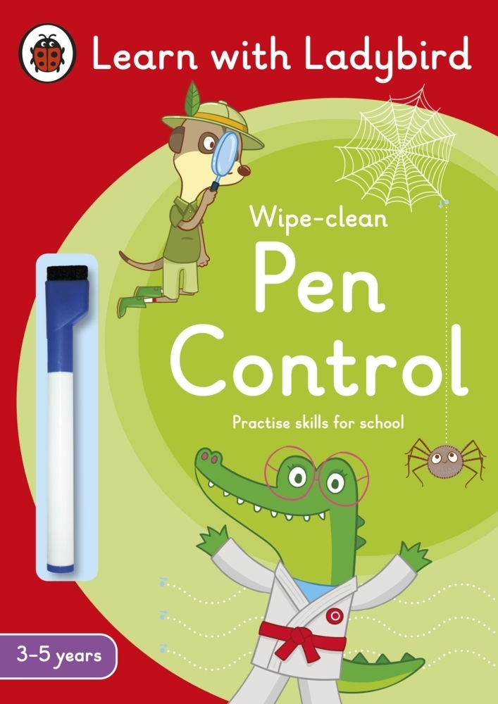 Cover: 9780241515563 | Pen Control: A Learn with Ladybird Wipe-Clean Activity Book 3-5 years