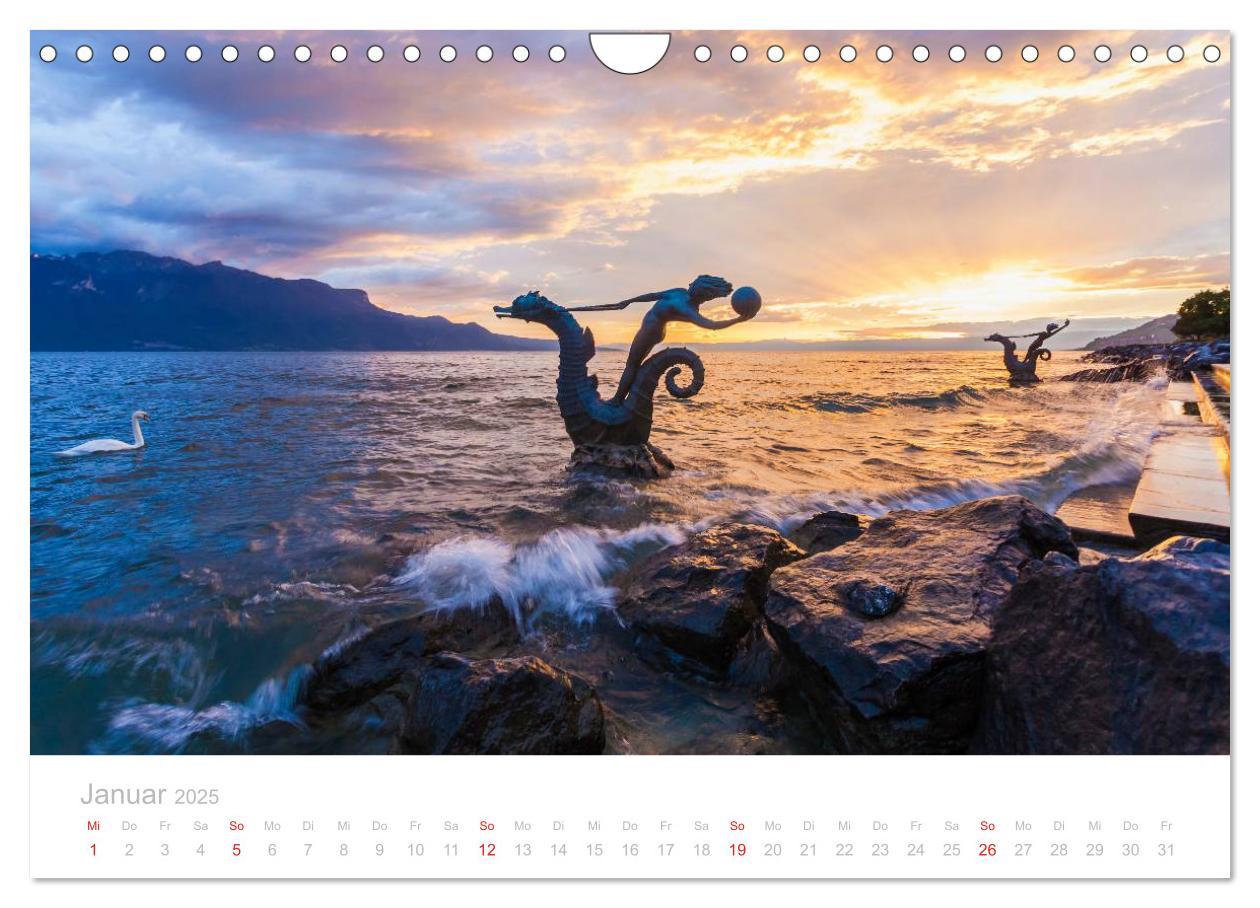 Bild: 9783435642748 | GENFER SEE Das Schweizer Ufer (Wandkalender 2025 DIN A4 quer),...