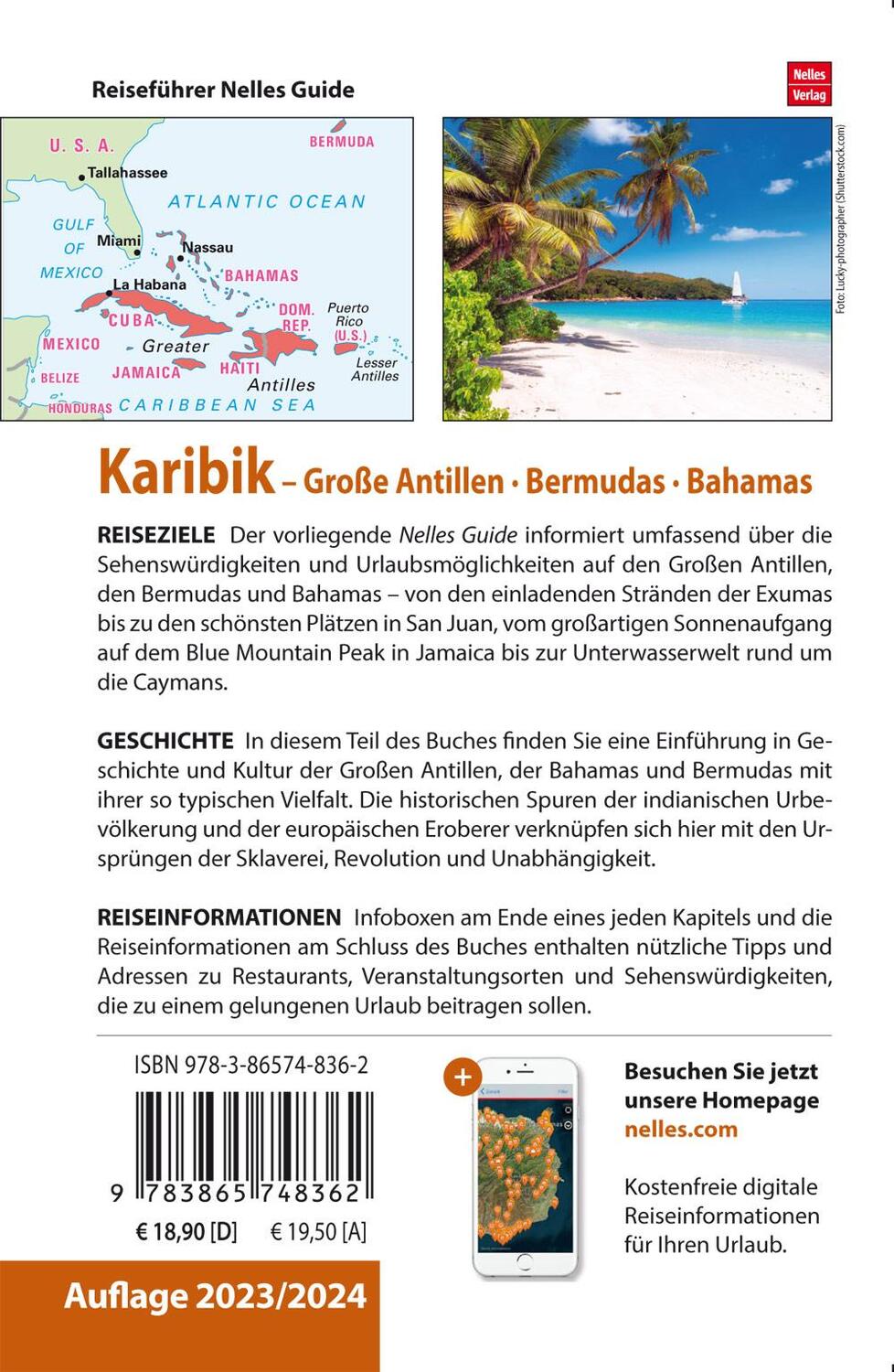 Rückseite: 9783865748362 | Nelles Guide Reiseführer Karibik | Große Antillen, Bermudas, Bahamas