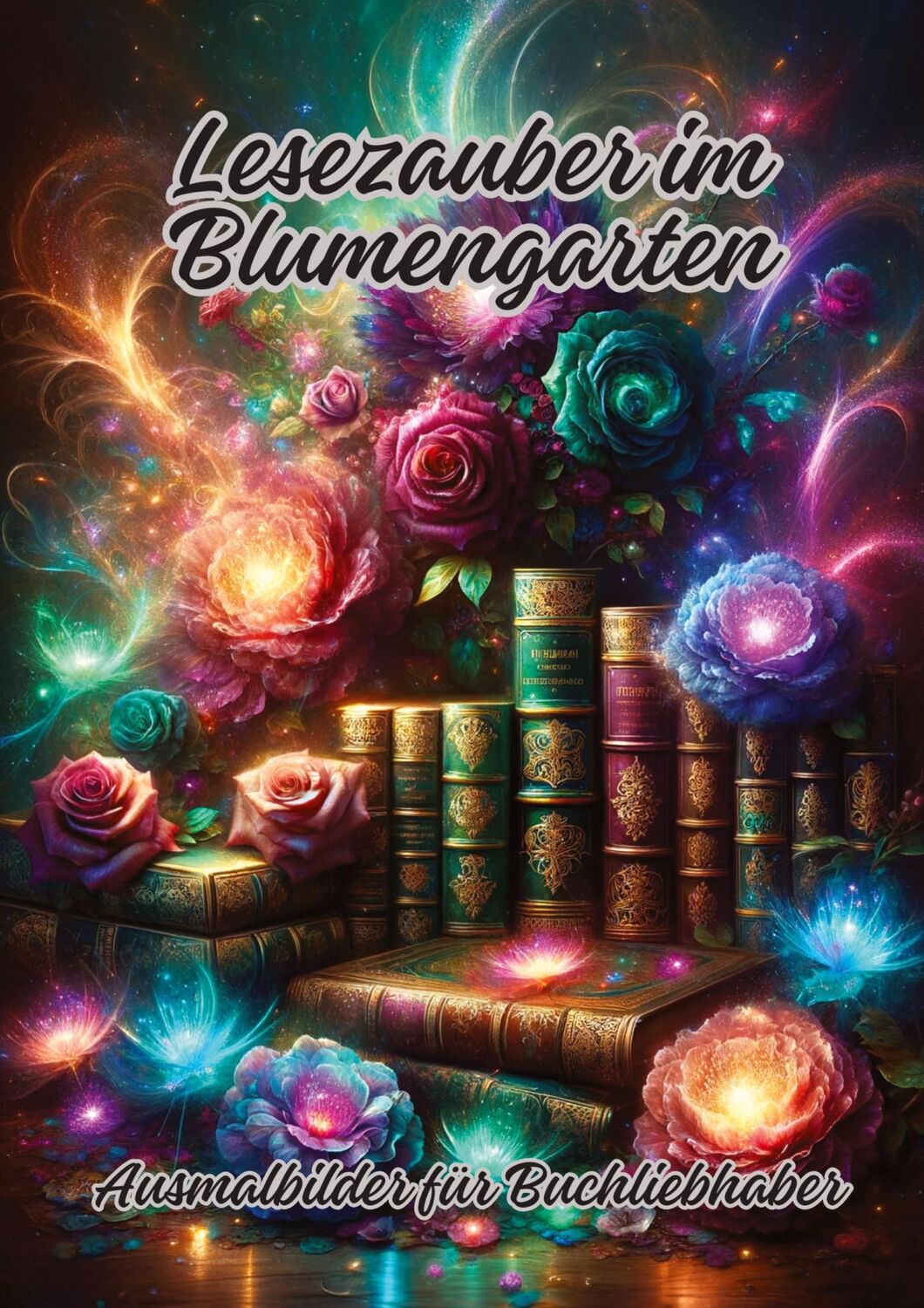 Cover: 9783384104212 | Lesezauber im Blumengarten | Ausmalbilder für Buchliebhaber | Kluge