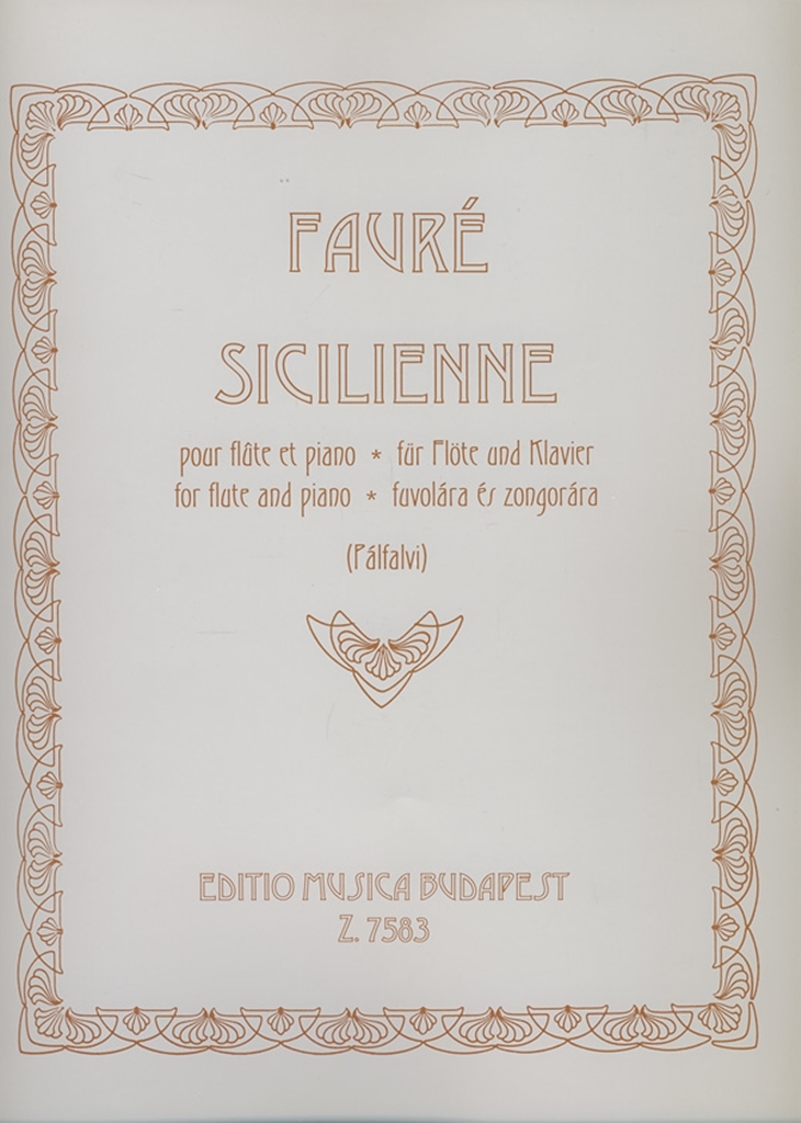 Cover: 9790080075838 | Sicilienne Opus 78 | Gabriel Urbain Fauré | Buch | 1975