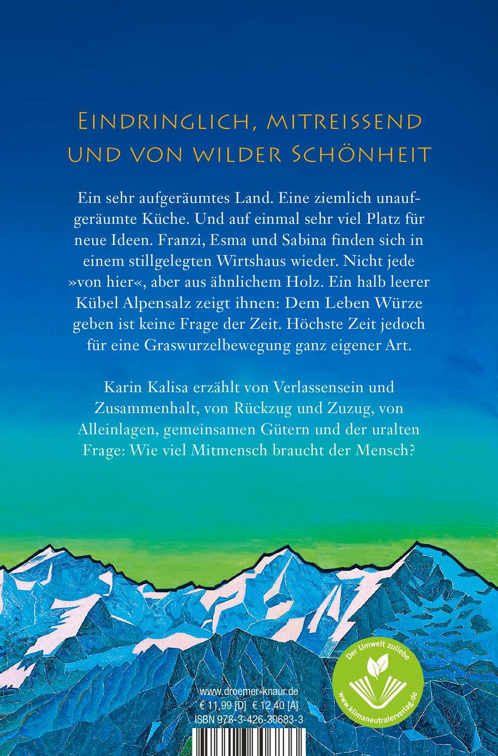 Rückseite: 9783426306833 | Bergsalz | Roman | Karin Kalisa | Taschenbuch | 208 S. | Deutsch