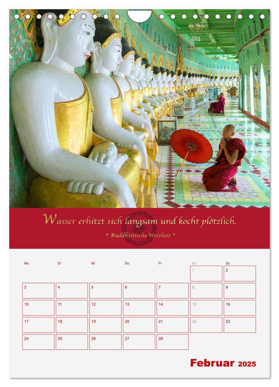 Bild: 9783435927784 | Buddhistische Weisheiten - DER ROTE SCHIRM (Wandkalender 2025 DIN...