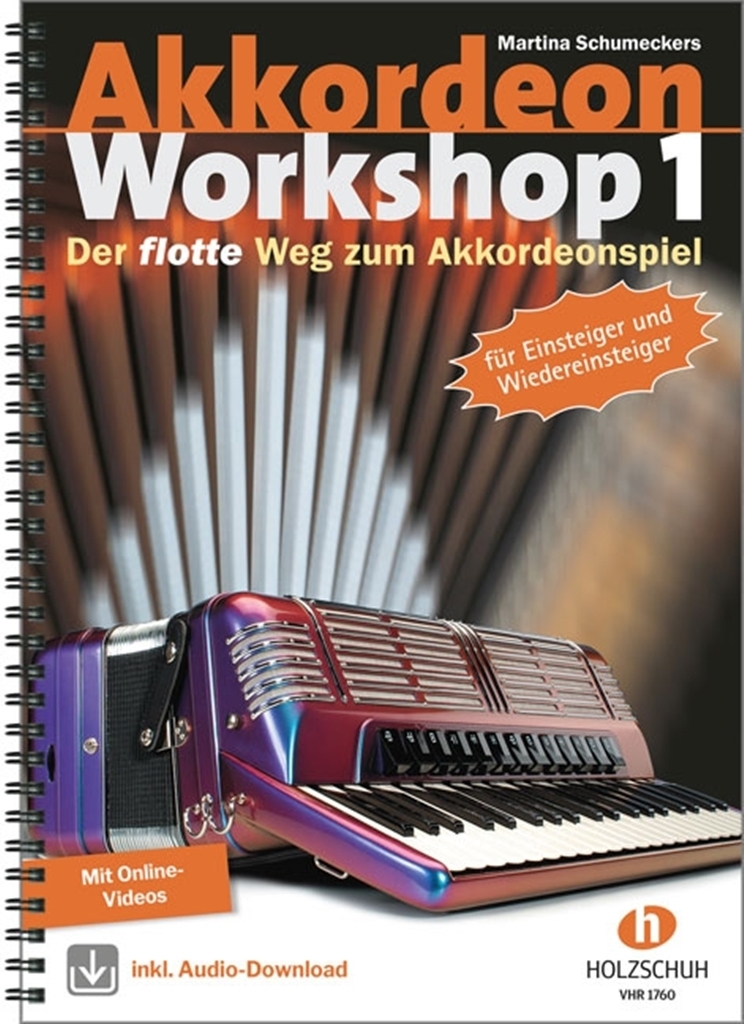 Cover: 9790201301044 | Akkordeon Workshop, Band 1 | Der flotte Weg zum Akkordeonspiel