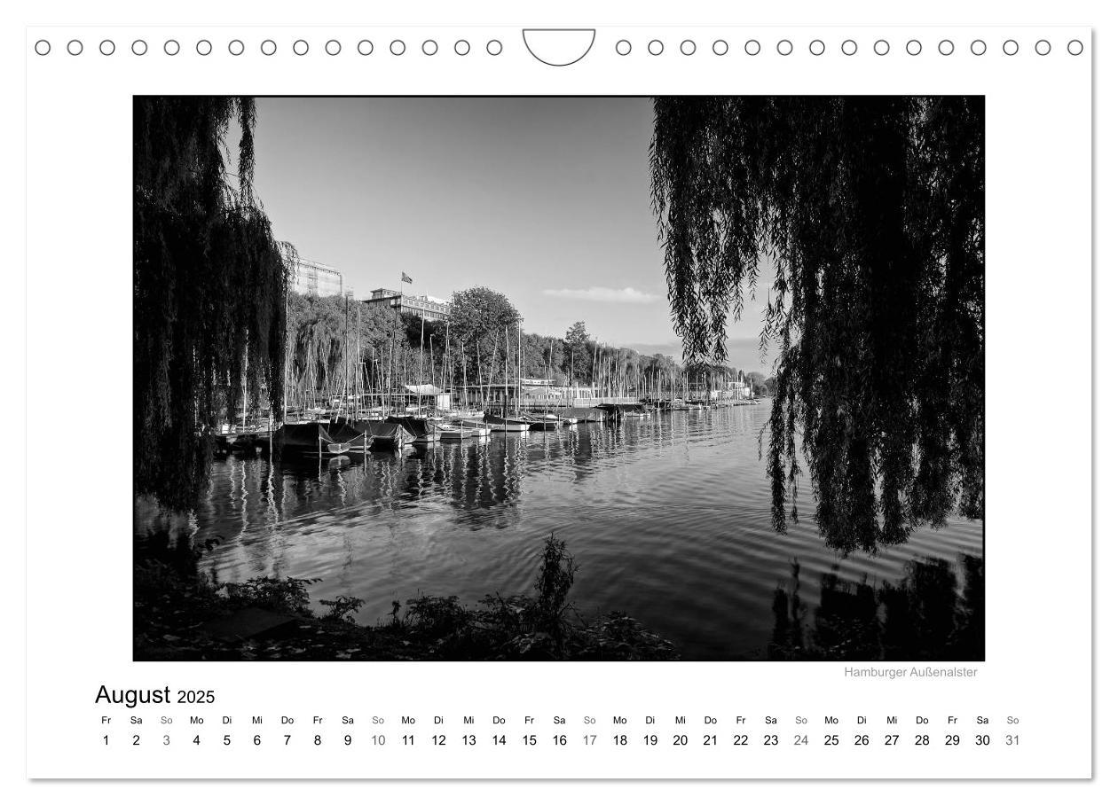 Bild: 9783435837991 | Hamburg in schwarz-weiß (Wandkalender 2025 DIN A4 quer), CALVENDO...