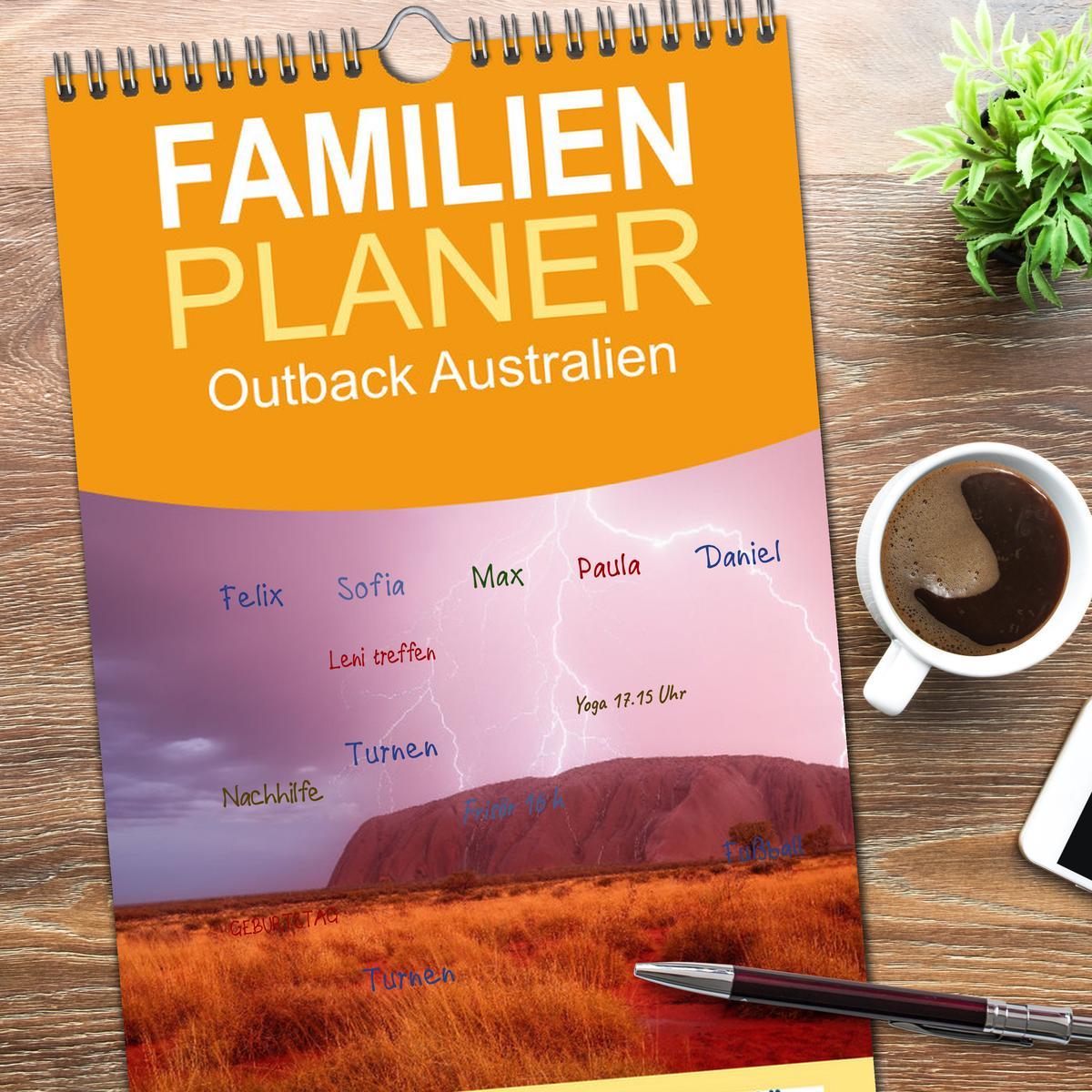 Bild: 9783457090916 | Familienplaner 2025 - Outback Australien mit 5 Spalten...