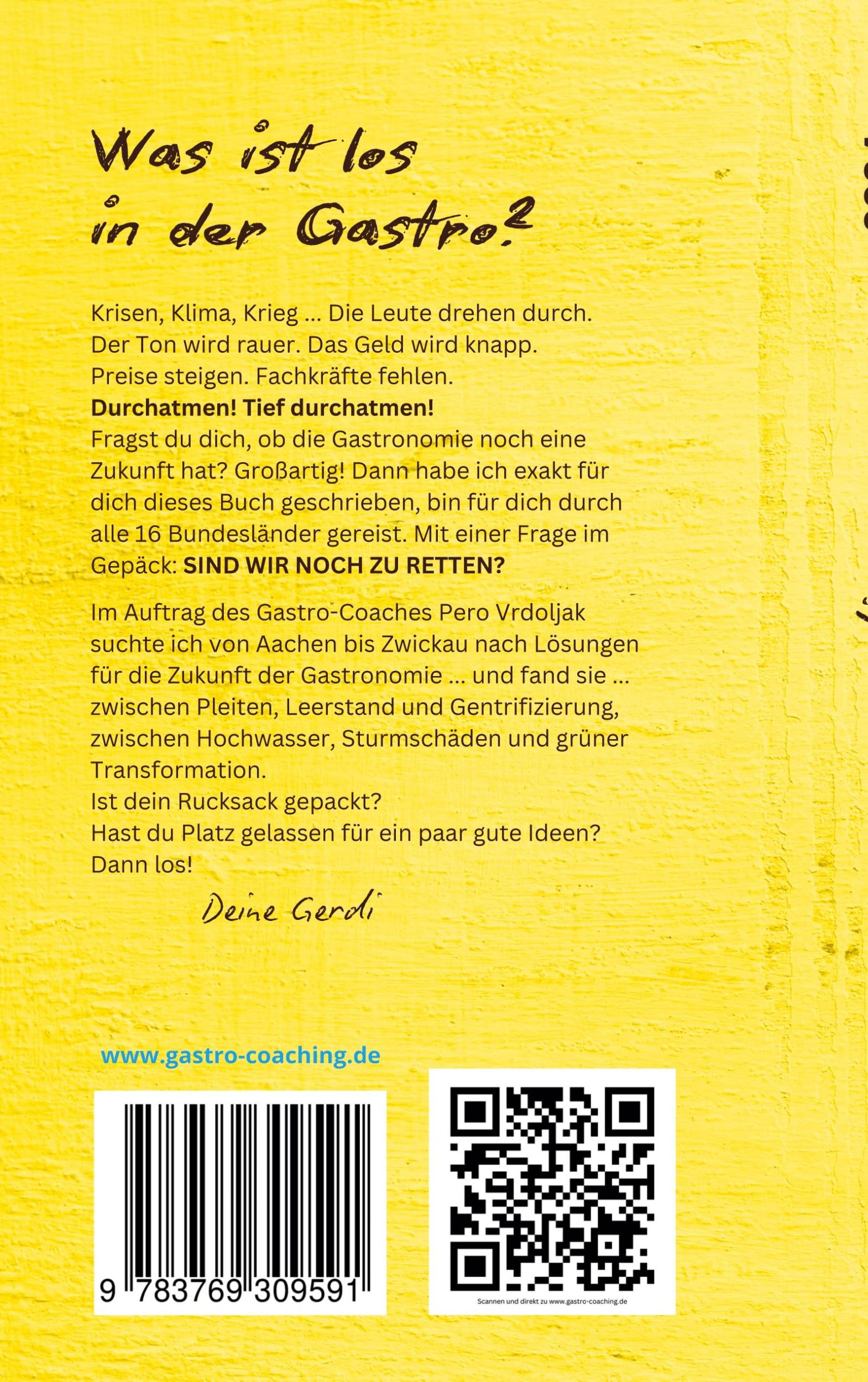 Rückseite: 9783769309591 | GASTRO COACHING | GERDIS GASTRO-STORIES | Mari März | Taschenbuch