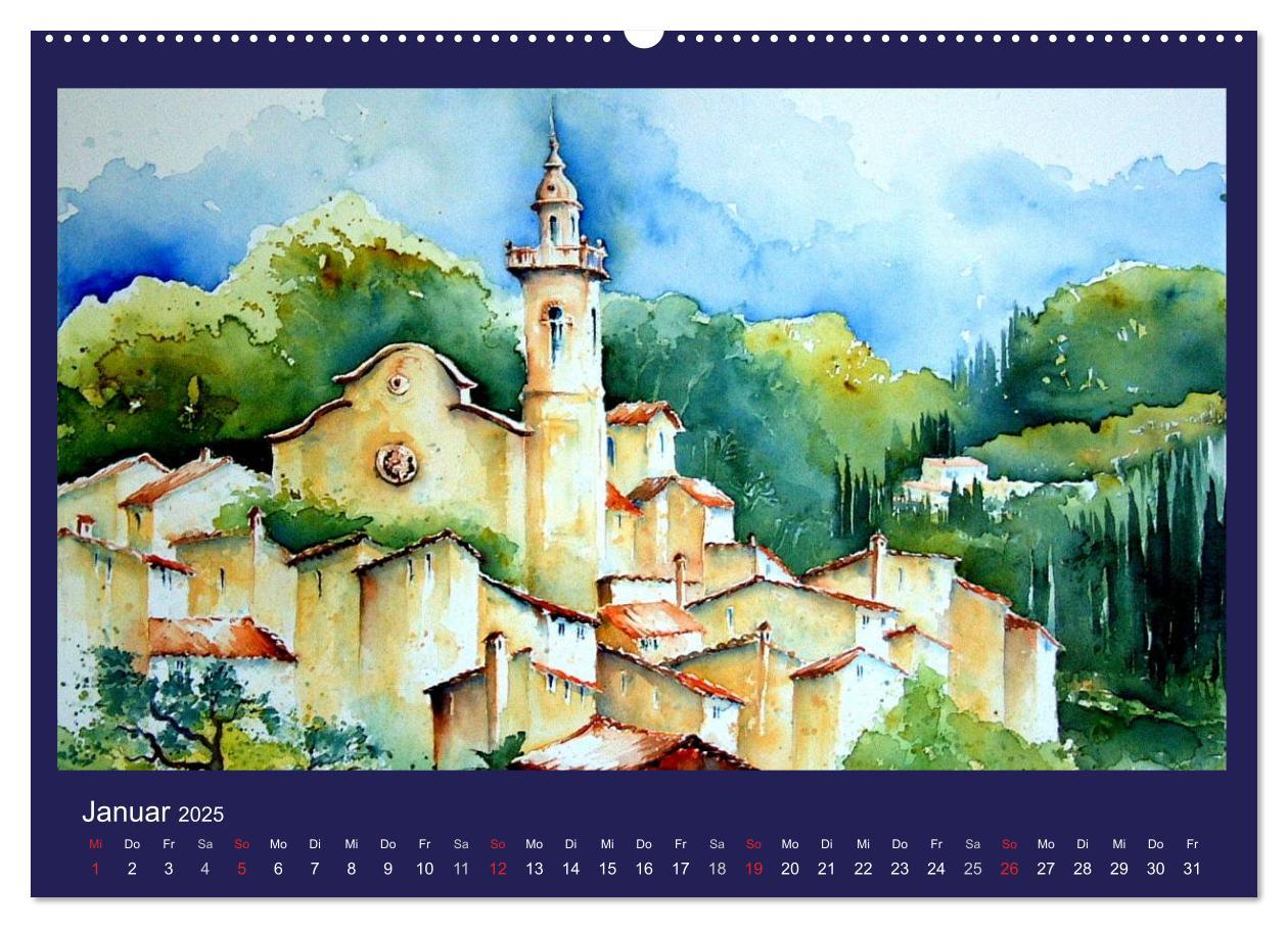 Bild: 9783435814046 | Mallorca Aquarelle (Wandkalender 2025 DIN A2 quer), CALVENDO...