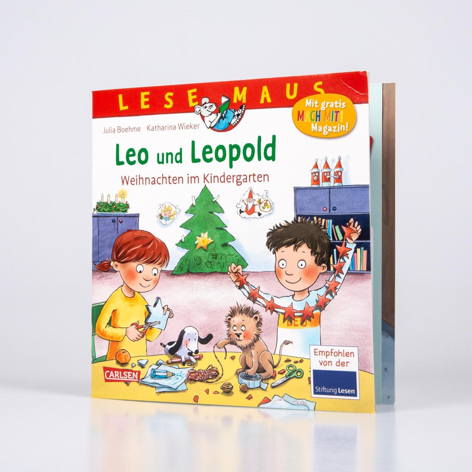 Bild: 9783551080639 | LESEMAUS 163: Leo und Leopold - Weihnachten im Kindergarten | Boehme