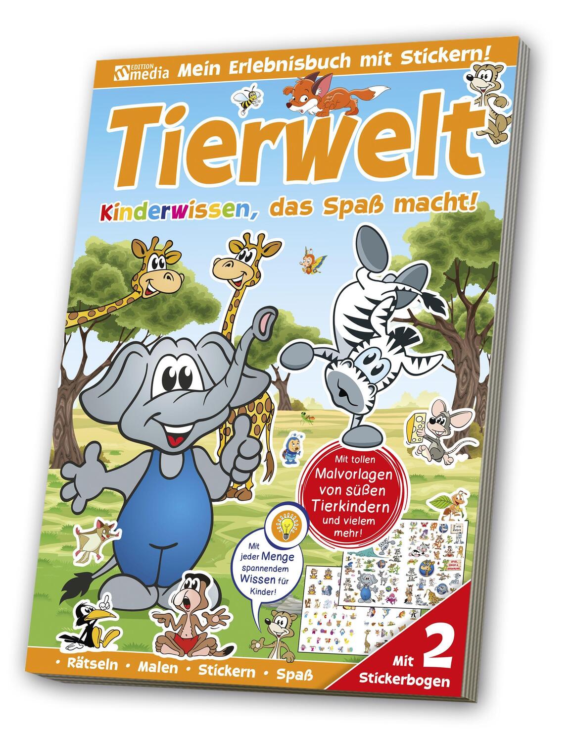 Cover: 4019393912575 | Sticker-Übungsbuch - Tierwelt Lernspaß | Taschenbuch | Deutsch | 2022
