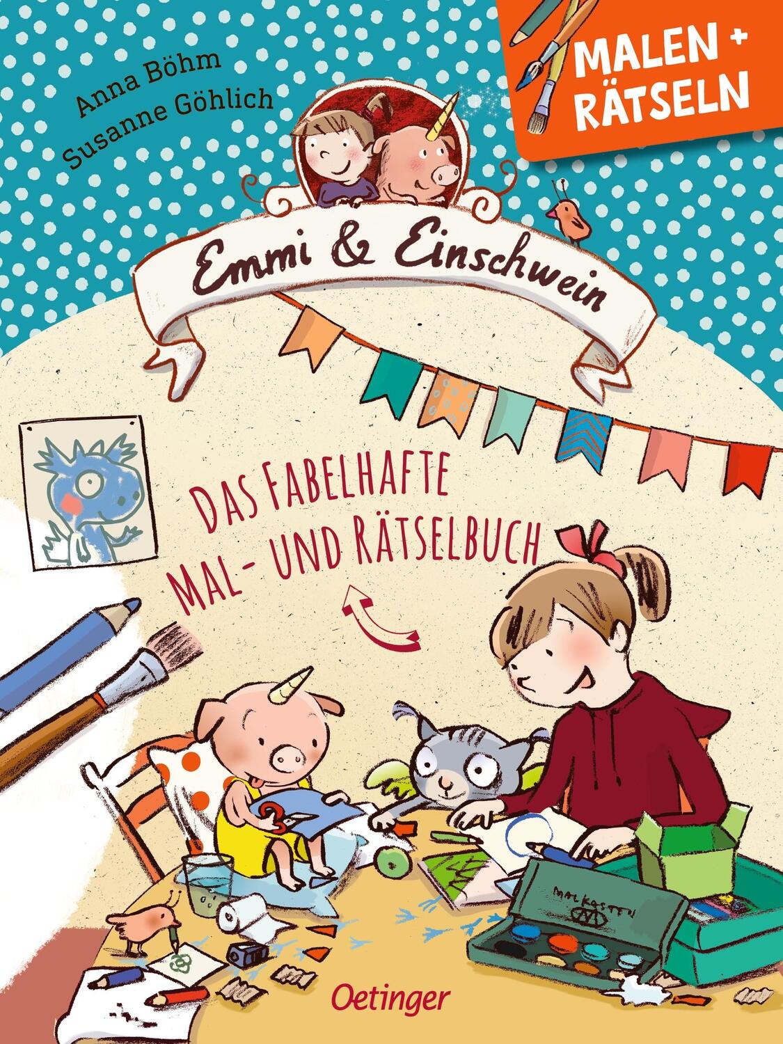 Cover: 9783751203210 | Emmi &amp; Einschwein. Das fabelhafte Mal- und Rätselbuch | Anna Böhm
