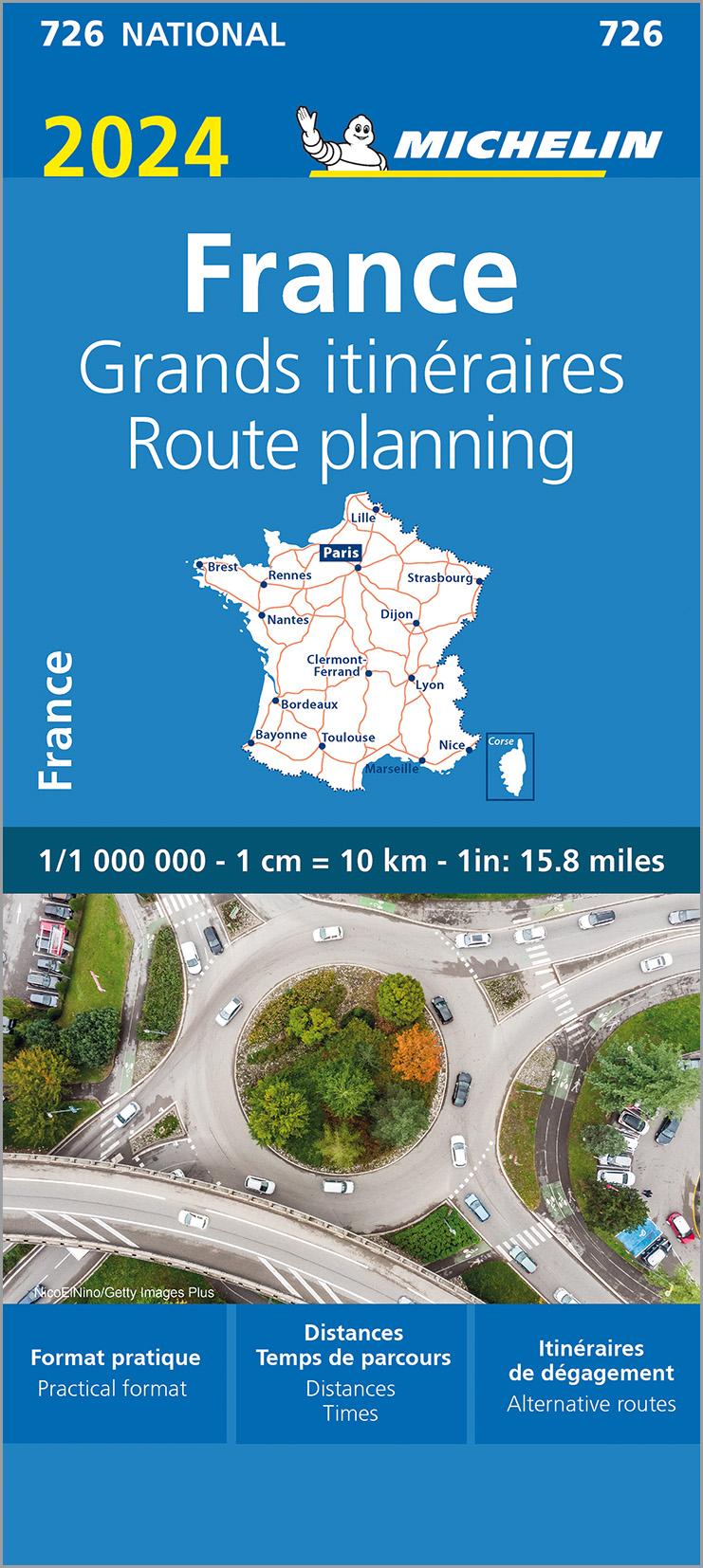 Cover: 9782067262775 | Michelin France Grands itinéraires, Route planning 2024 | Gefalzt