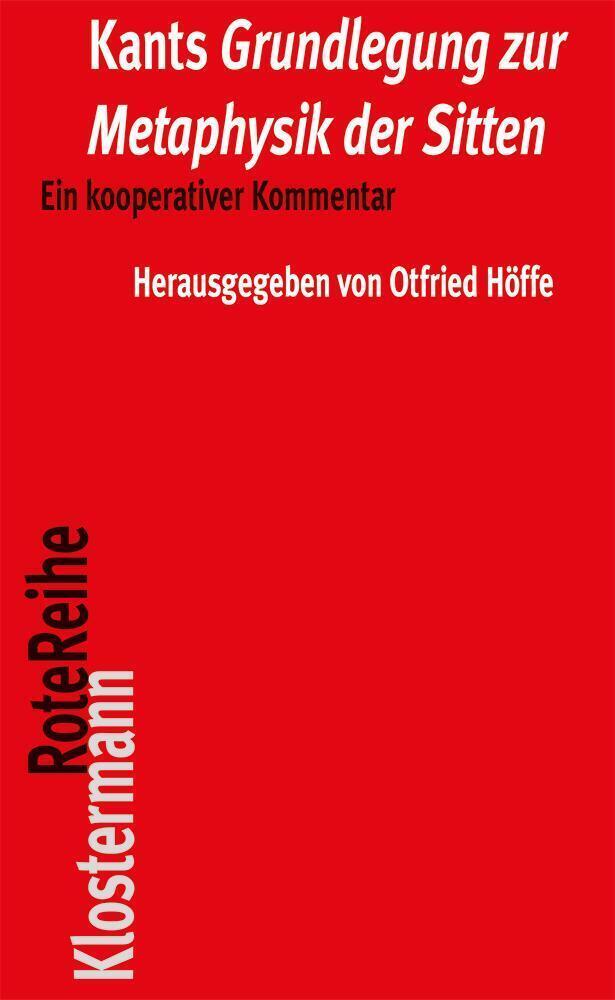 Cover: 9783465040965 | Kants "Grundlegung zur Metaphysik der Sitten" | Otfried Höffe | Buch