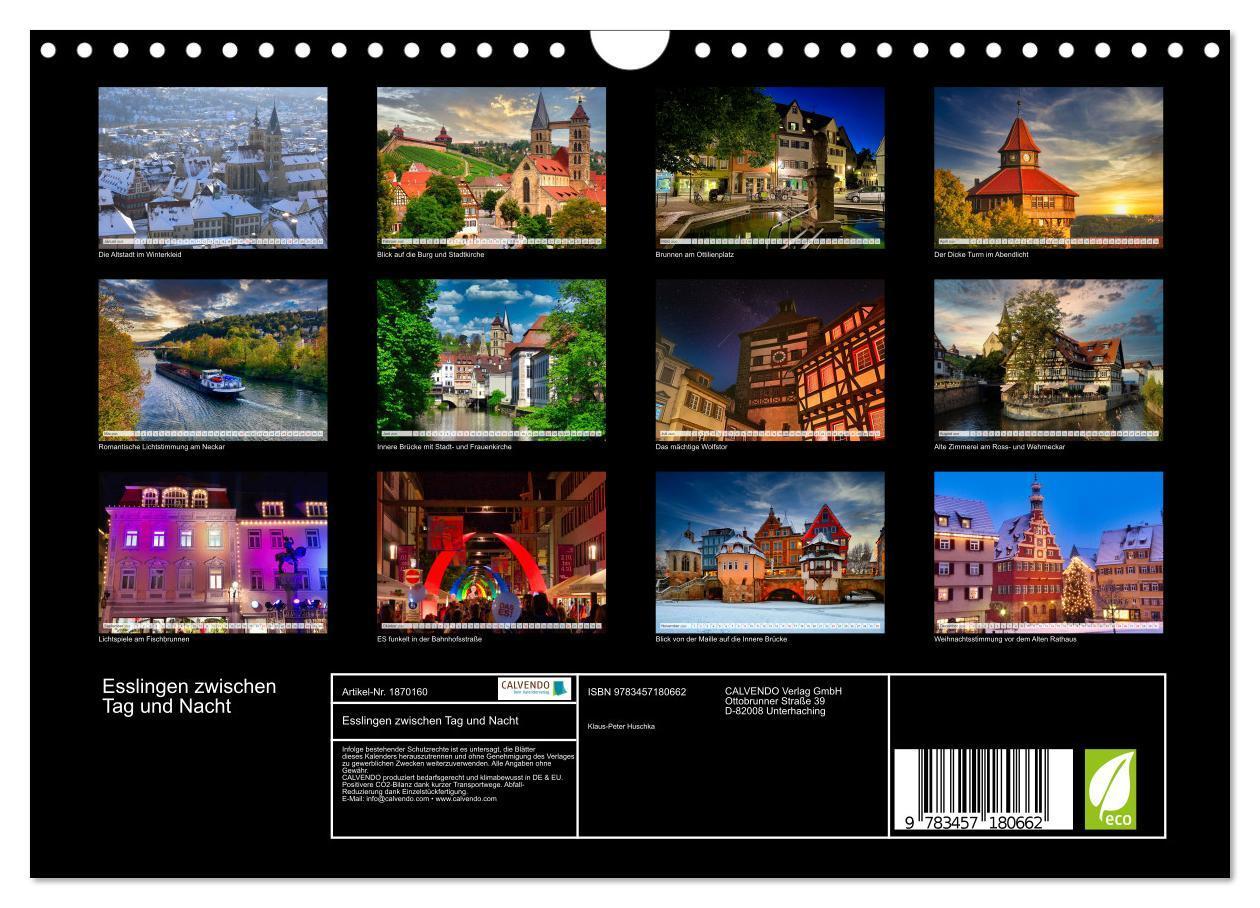 Bild: 9783457180662 | Esslingen zwischen Tag und Nacht (Wandkalender 2025 DIN A4 quer),...