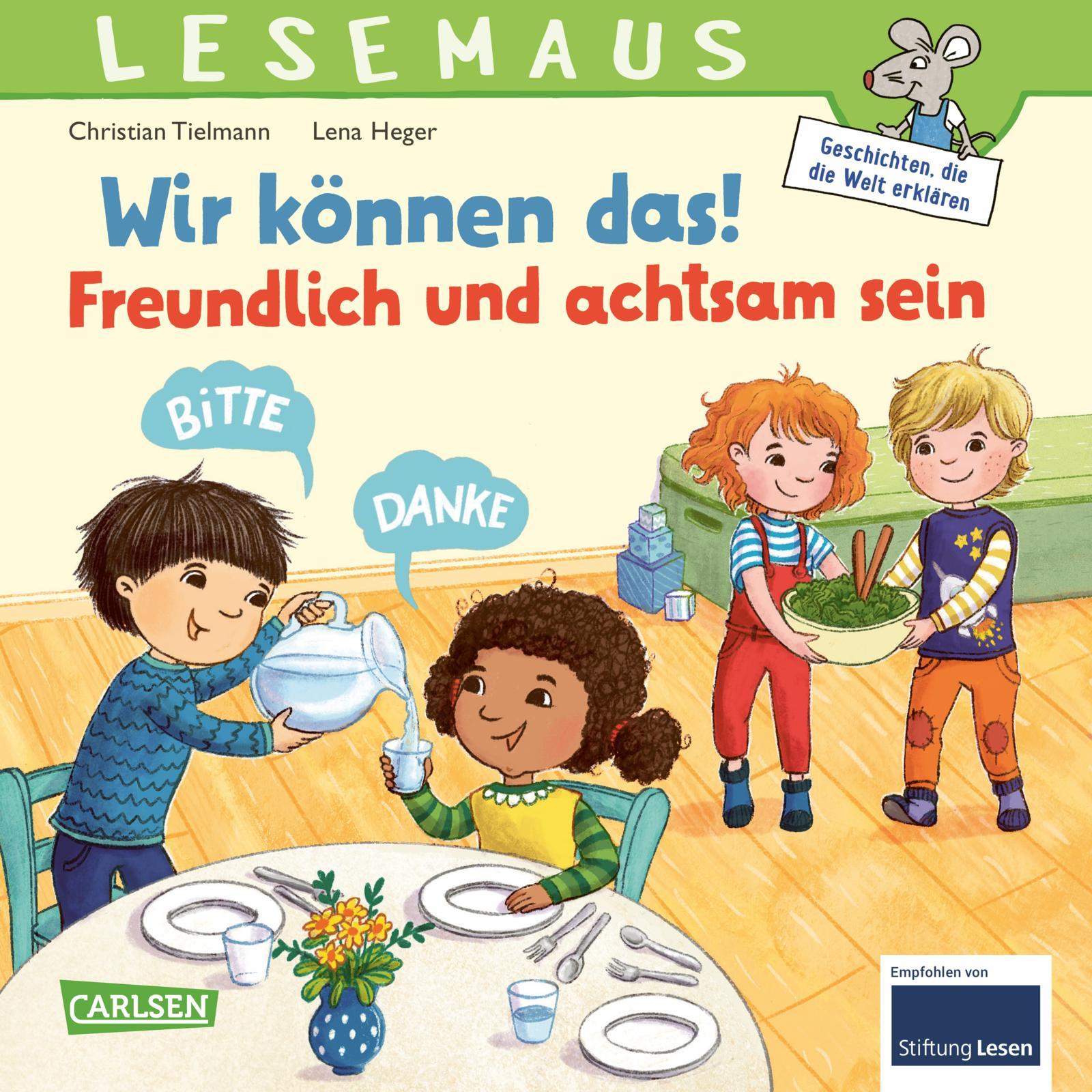 Cover: 9783551080189 | LESEMAUS 128: Wir können das! Freundlich und achtsam sein | Tielmann