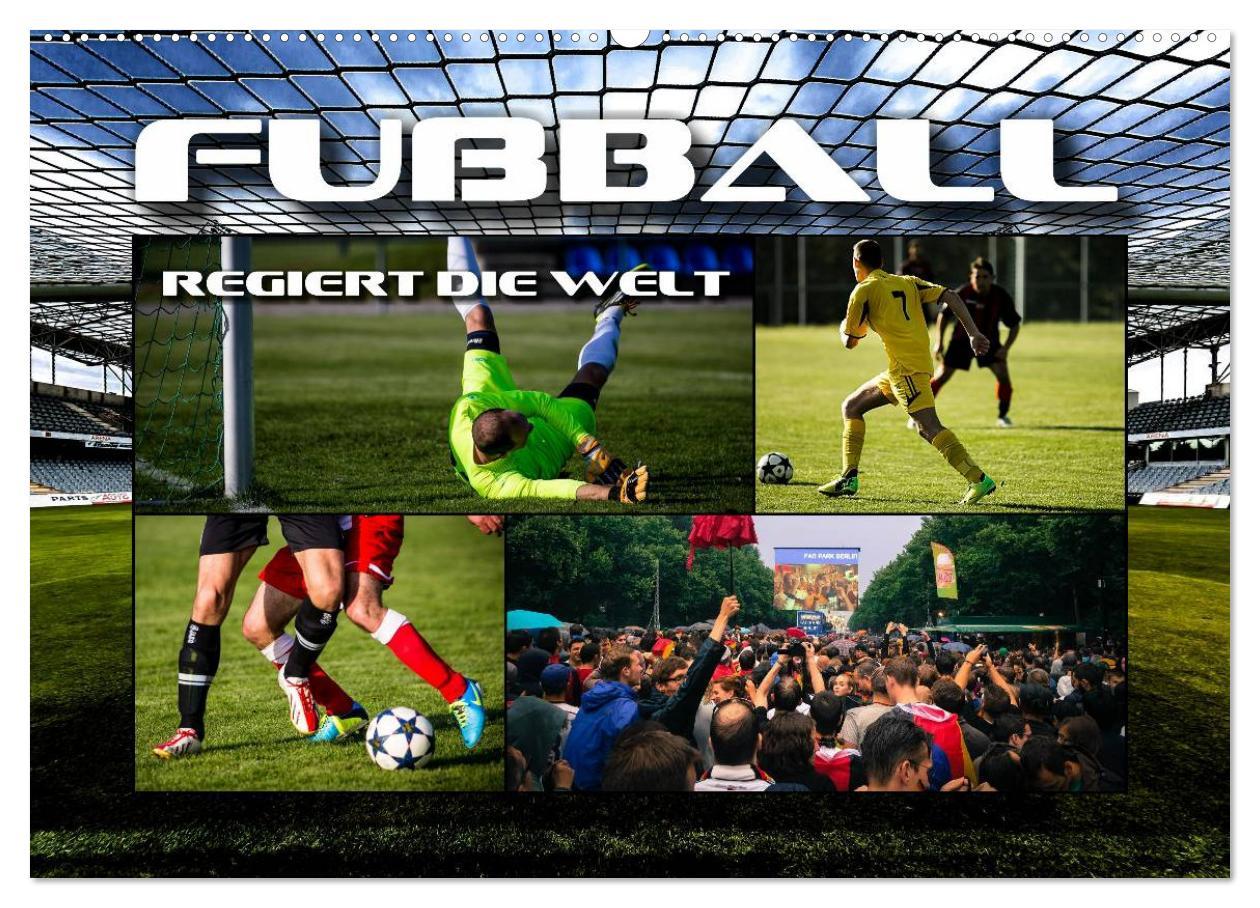 Cover: 9783435550494 | Fußball regiert die Welt (Wandkalender 2025 DIN A2 quer), CALVENDO...