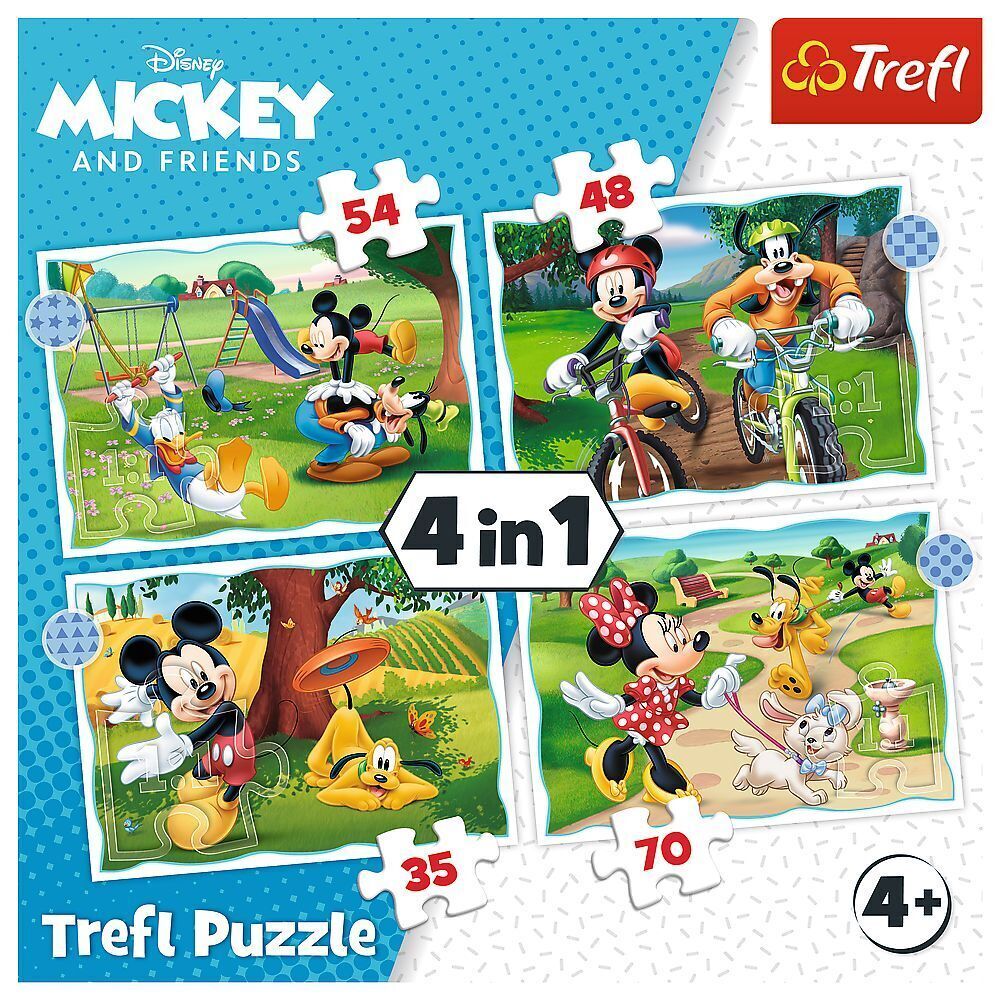 Bild: 5900511346046 | 4 in 1 Puzzle - Mickey Mouse nice day | Spiel | Kartonage | Deutsch