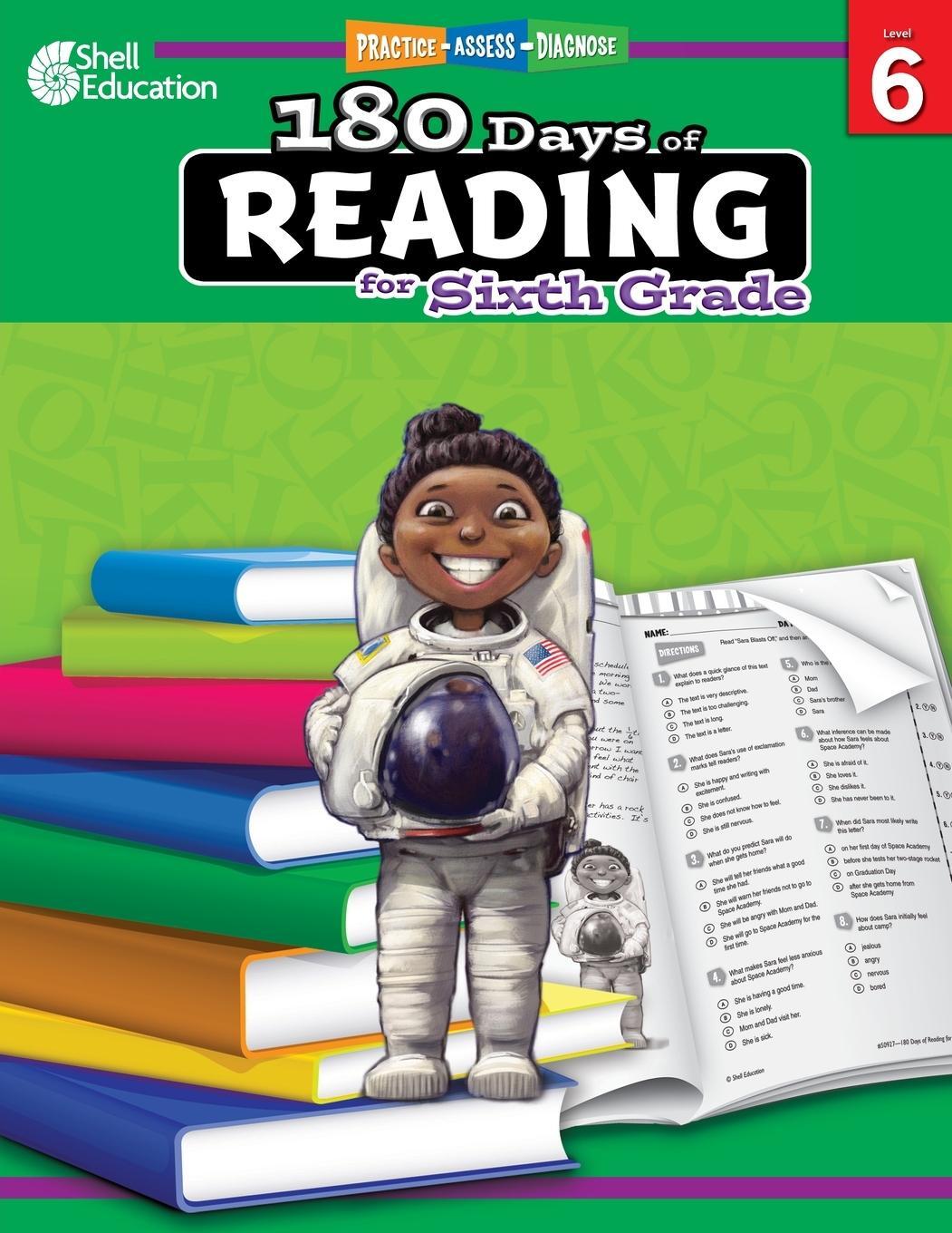 Cover: 9781425809270 | 180 Days of Reading for Sixth Grade | Practice, Assess, Diagnose
