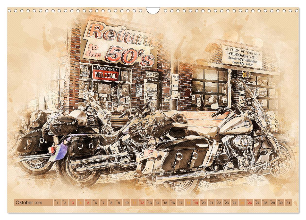 Bild: 9783435214921 | Route 66 - 2451 Meilen Nostalgie (Wandkalender 2025 DIN A3 quer),...