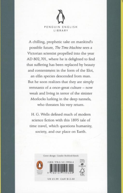Rückseite: 9780141199344 | The Time Machine | H. G. Wells | Taschenbuch | Penguin English Library
