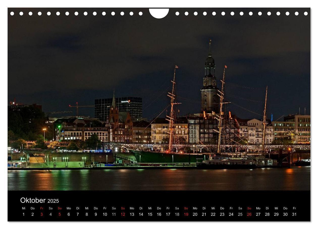 Bild: 9783435553518 | Hamburgs Nächte (Wandkalender 2025 DIN A4 quer), CALVENDO...