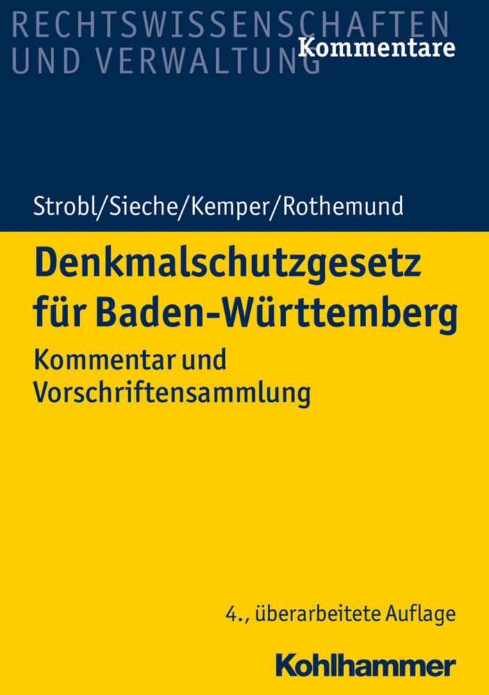 Cover: 9783170336308 | Denkmalschutzgesetz für Baden-Württemberg | Heinz Strobl (u. a.) | XIX