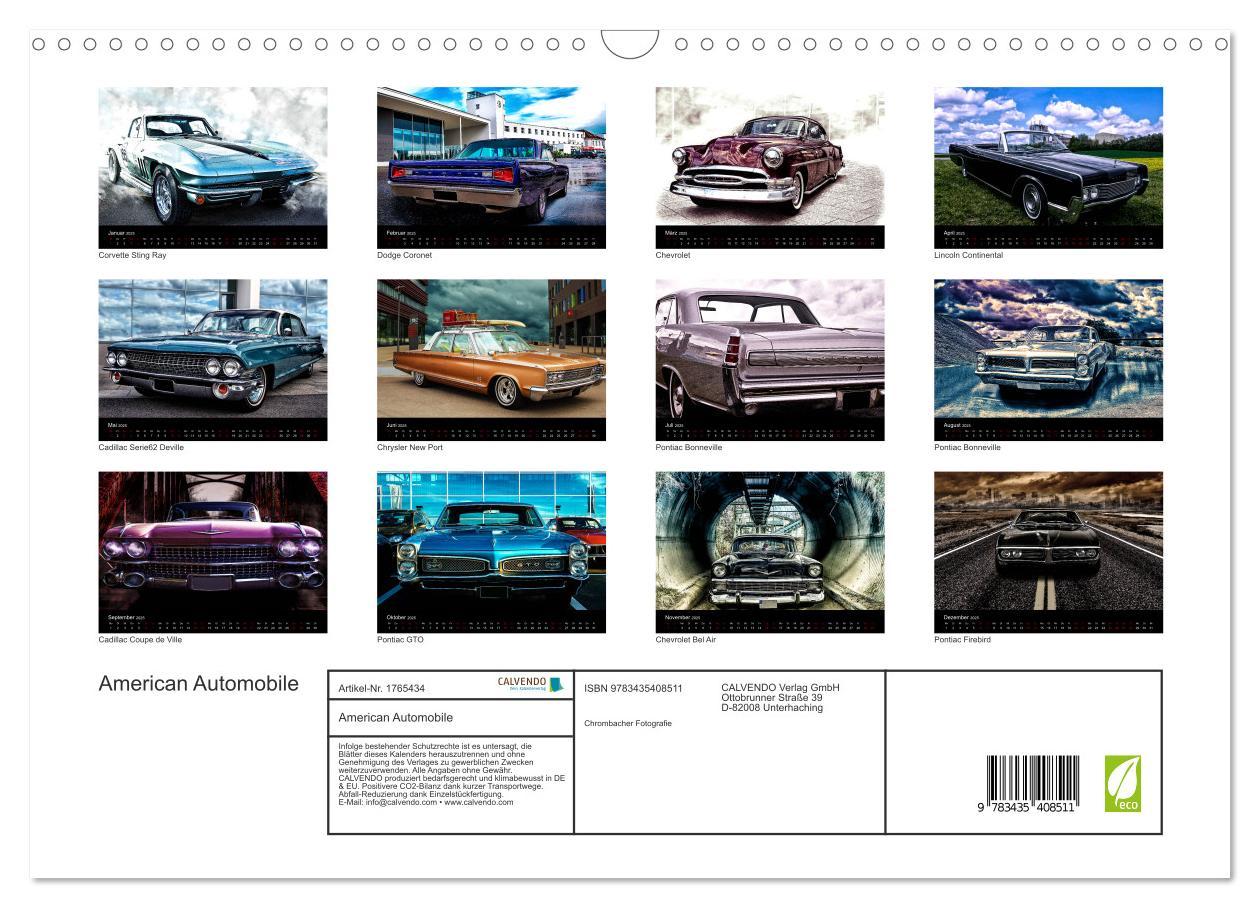 Bild: 9783435408511 | American Automobile (Wandkalender 2025 DIN A3 quer), CALVENDO...