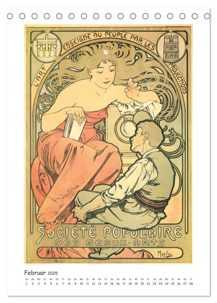 Bild: 9783435865628 | Alfons Mucha - Eine Hommage in zwölf Monaten (Tischkalender 2025...