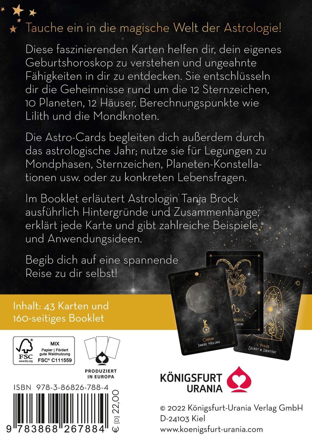 Rückseite: 9783868267884 | Astro-Cards | Tanja Brock | Taschenbuch | 160 S. | Deutsch | 2022
