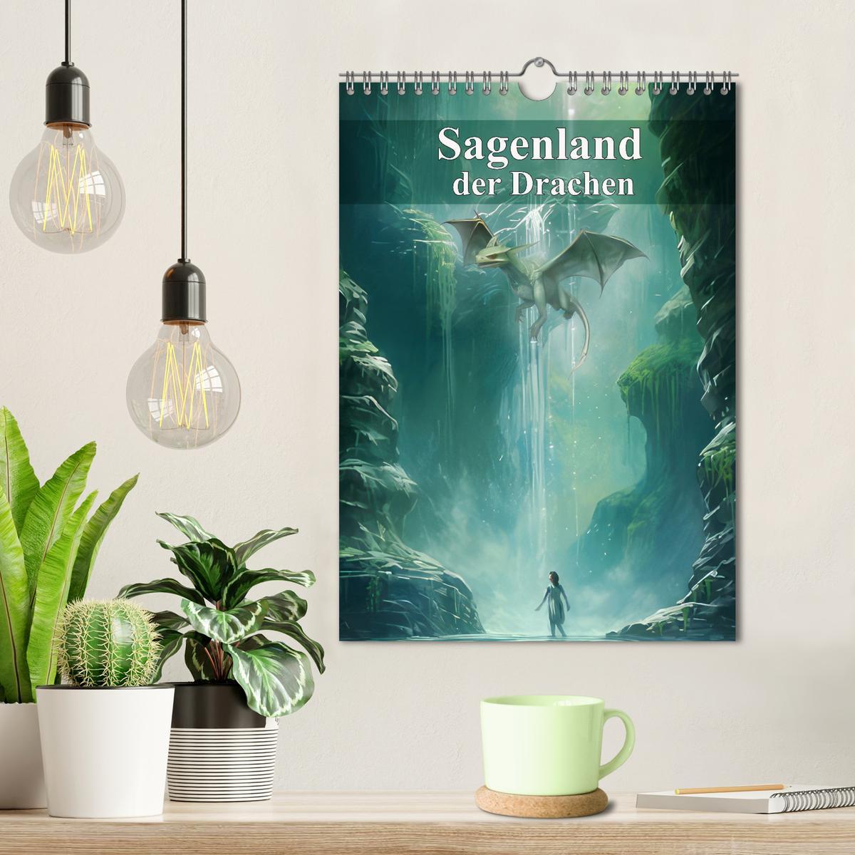 Bild: 9783435849093 | Sagenland der Drachen (Wandkalender 2025 DIN A4 hoch), CALVENDO...