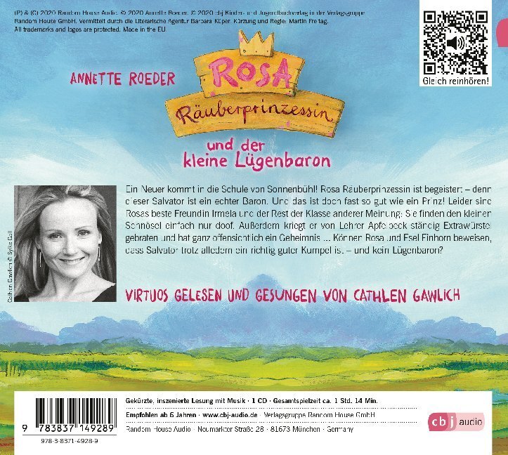 Bild: 9783837149289 | Rosa Räuberprinzessin und der kleine Lügenbaron, 1 Audio-CD | Roeder