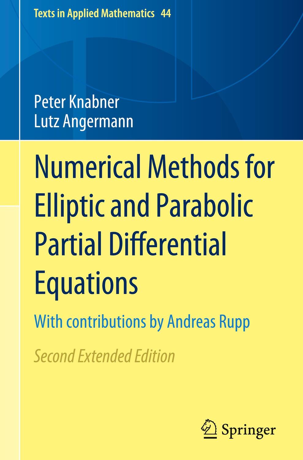 Cover: 9783030793845 | Numerical Methods for Elliptic and Parabolic Partial Differential...