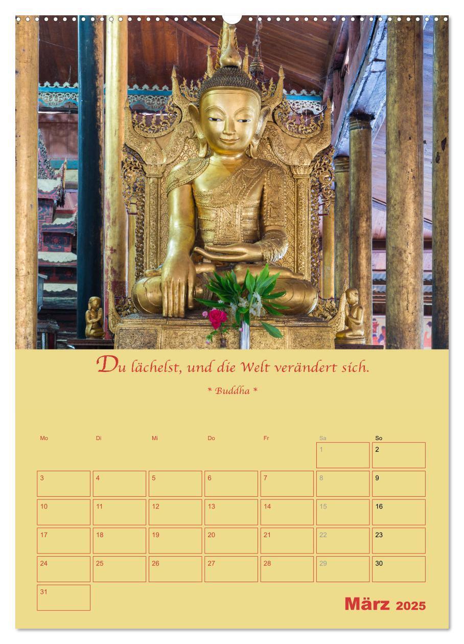 Bild: 9783435927586 | BUDDHA IN GOLD - Mit buddhistischen Sprüchen (Wandkalender 2025 DIN...