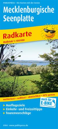 Cover: 9783747301043 | Mecklenburgische Seenplatte 1:100 000 | (Land-)Karte | Radkarte | 2018