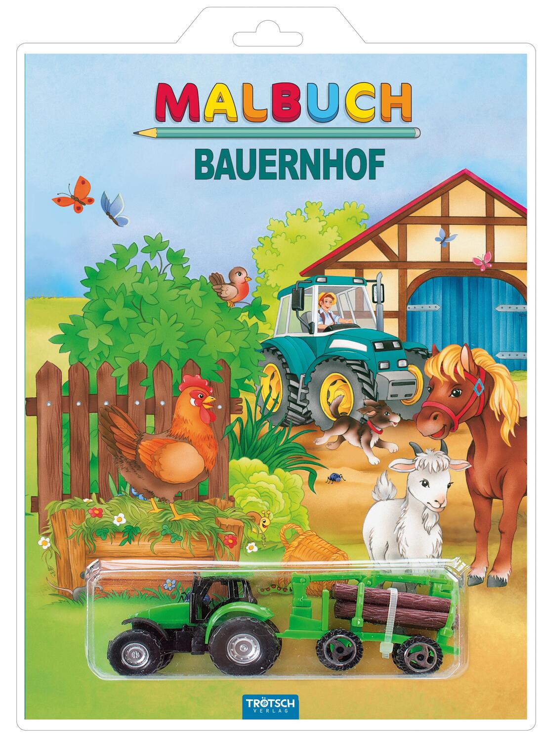 Cover: 9783957748713 | Malbuch "Bauernhof" | mit 2 Spielzeugen | Taschenbuch | Malbücher mit