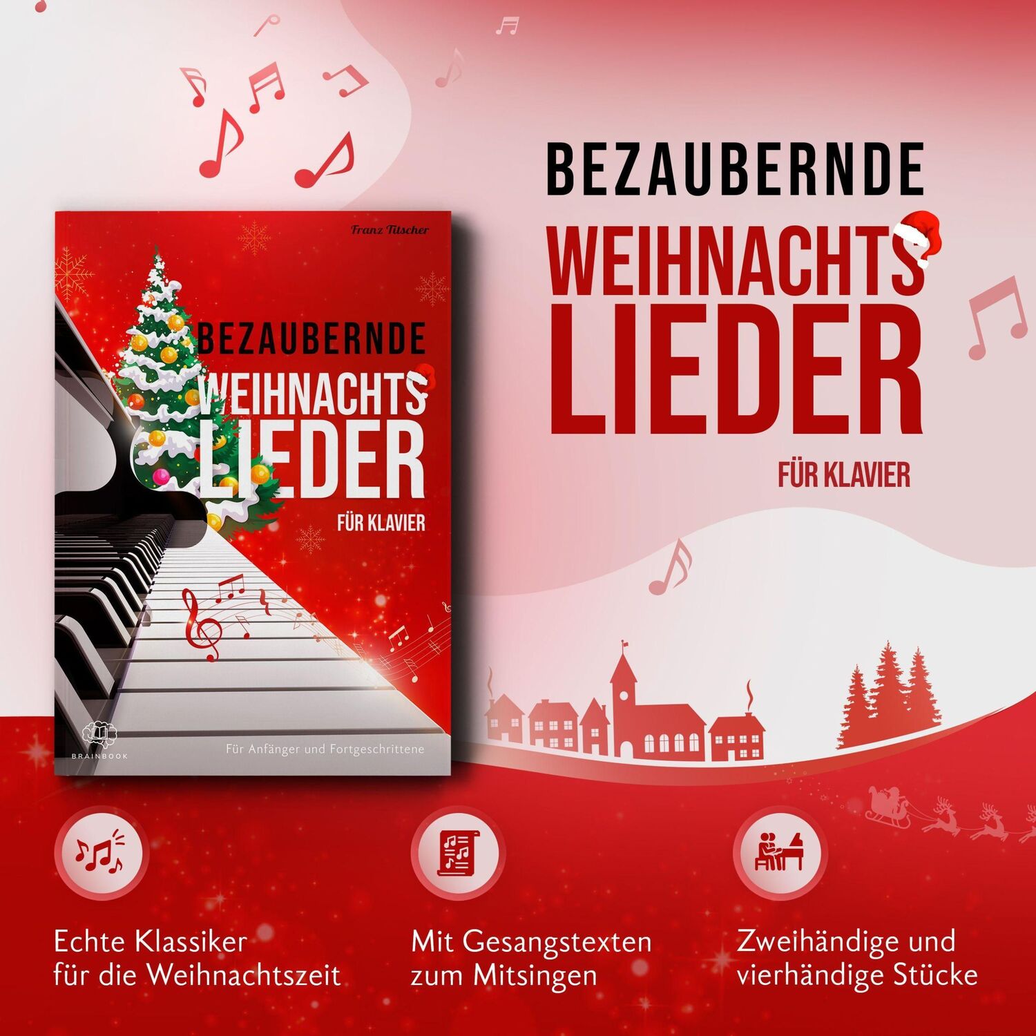 Bild: 9783968901091 | Bezaubernde Weihnachtslieder für Klavier | Franz Titscher | Broschüre