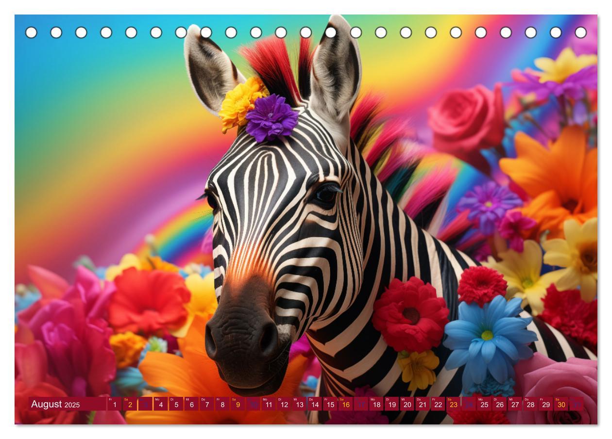 Bild: 9783457146194 | ZEBRAS - Modern Art (Tischkalender 2025 DIN A5 quer), CALVENDO...