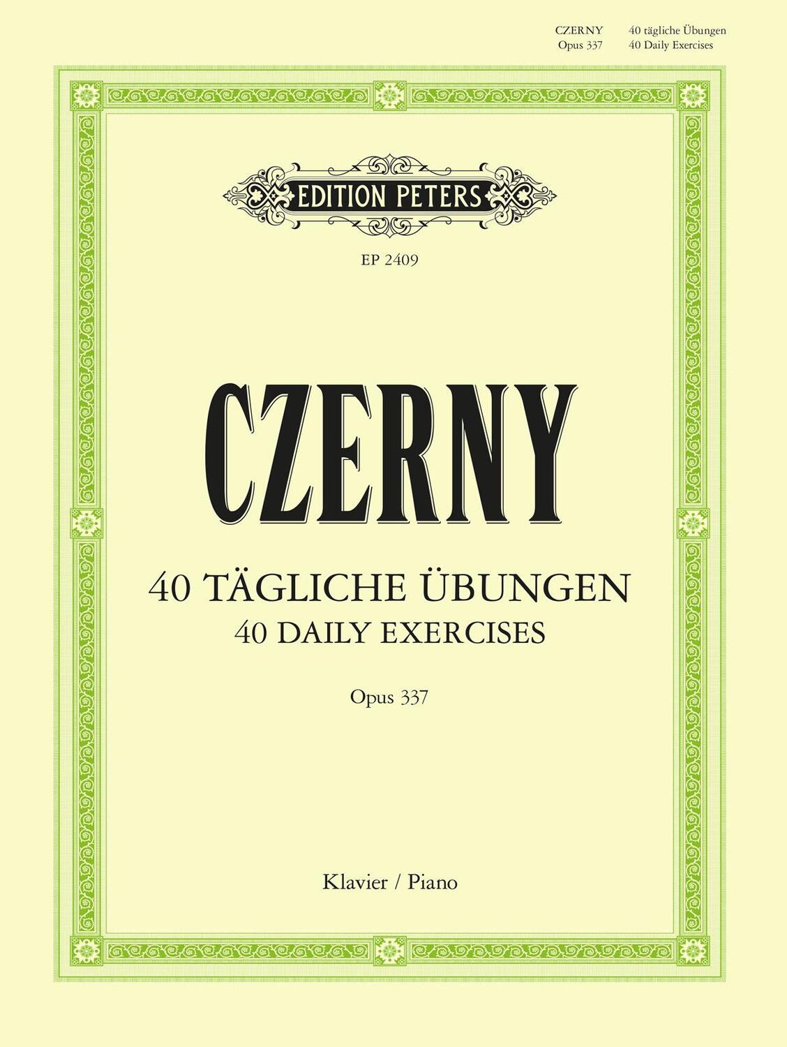 Cover: 9790014011123 | 40 tägliche Übungen op. 337 | Carl Czerny | Taschenbuch | Buch | 2001