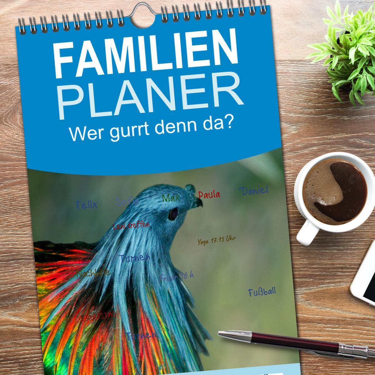 Bild: 9783457090763 | Familienplaner 2025 - Wer gurrt denn da? mit 5 Spalten...