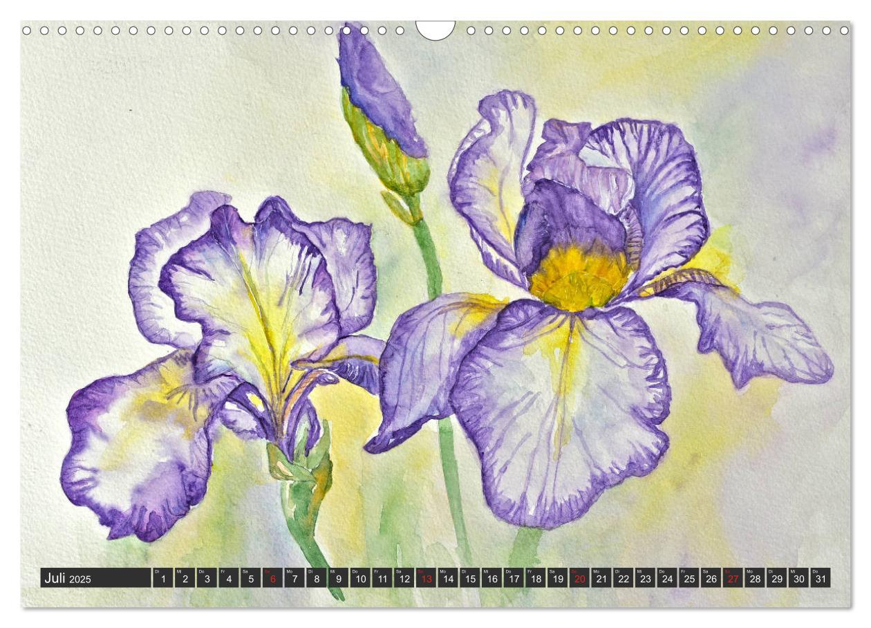 Bild: 9783435312368 | Blumenbilder in Aquarell (Wandkalender 2025 DIN A3 quer), CALVENDO...