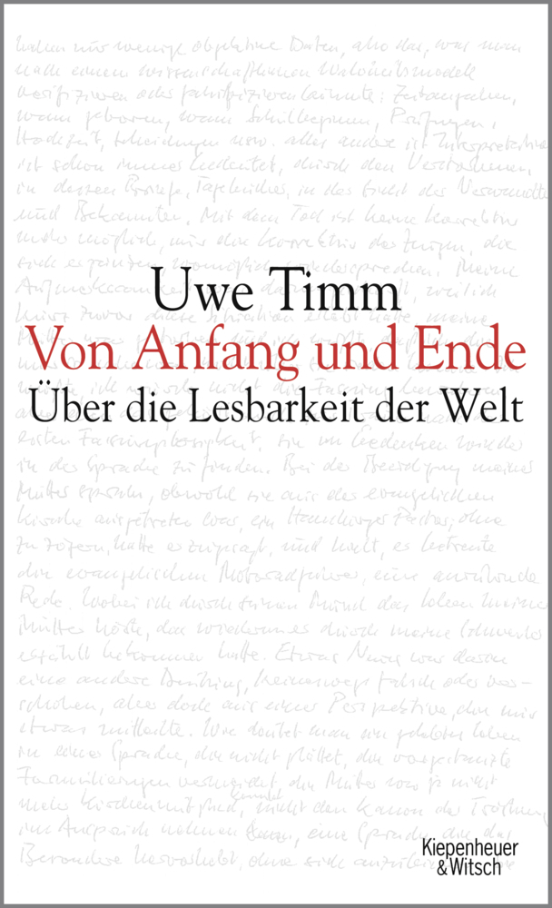 Cover: 9783462041842 | Von Anfang und Ende | Uwe Timm | Buch | 2009 | Kiepenheuer & Witsch