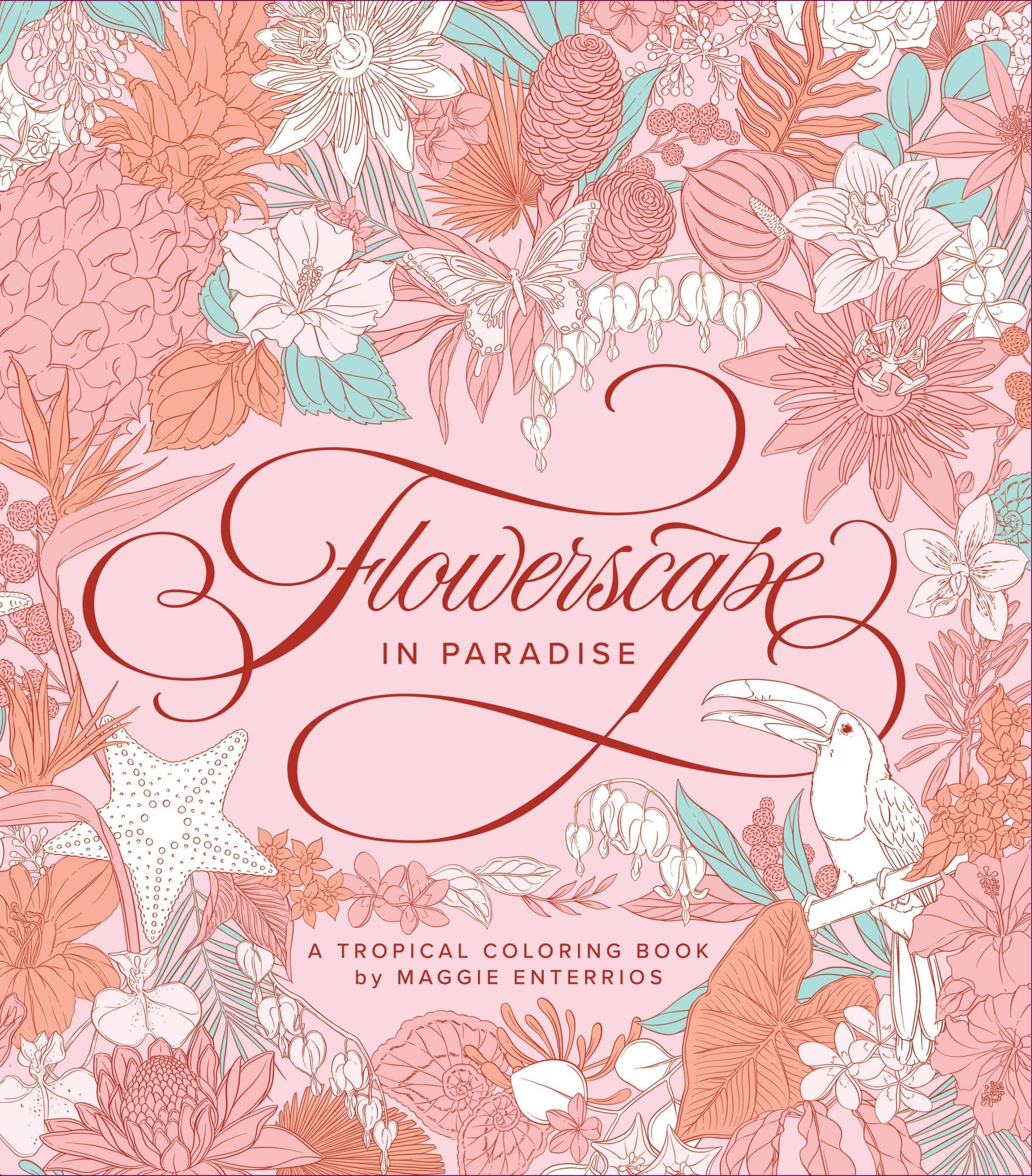 Cover: 9781624149122 | Flowerscape in Paradise | A Tropical Coloring Book | Maggie Enterrios