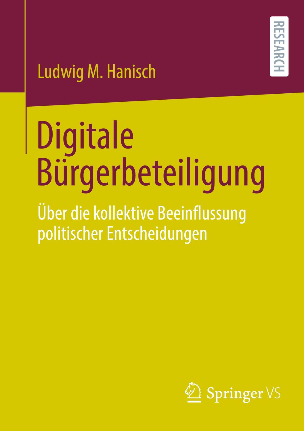 Cover: 9783658437480 | Digitale Bürgerbeteiligung | Ludwig M. Hanisch | Taschenbuch | ix