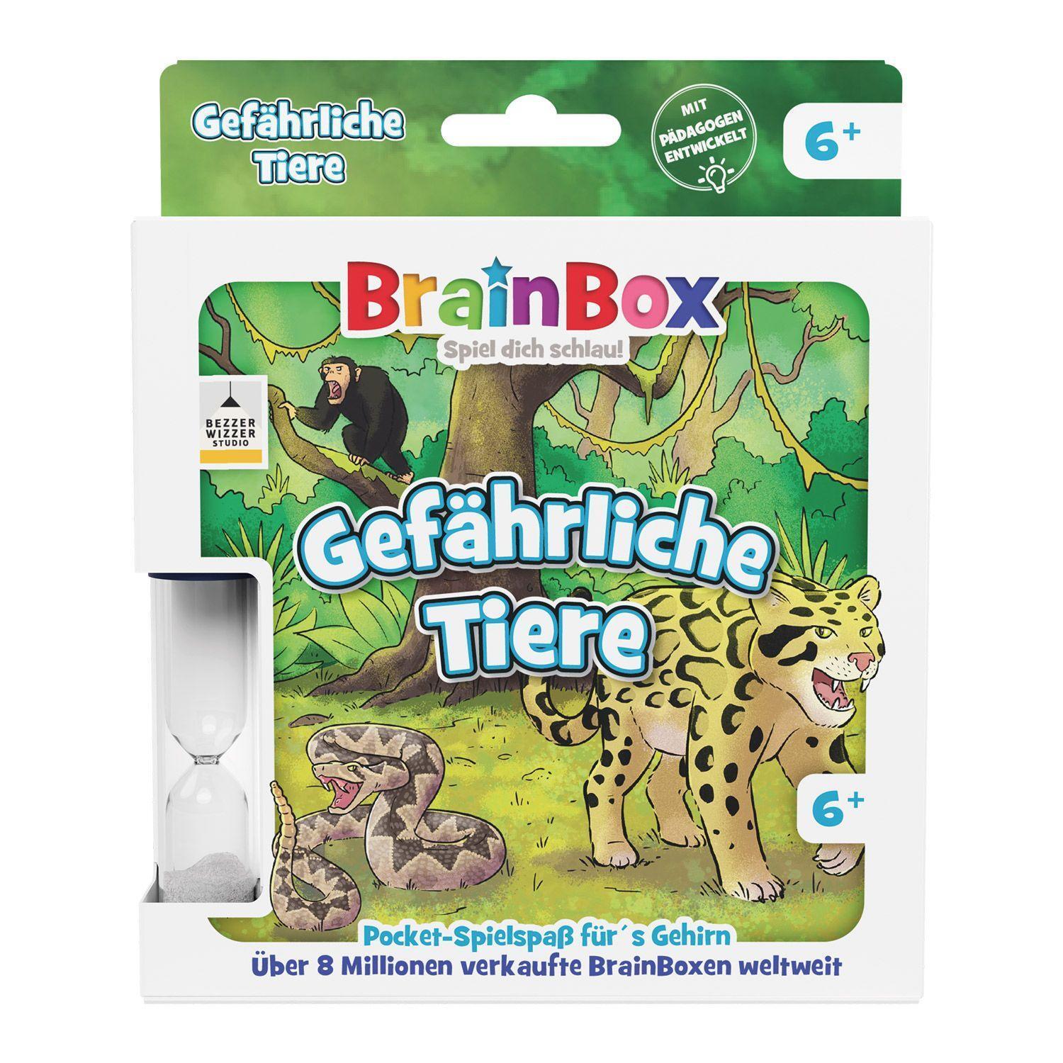 Bild: 5025822549020 | Brain Box Pocket - Gefährliche Tiere | Brain Box | Spiel | Deutsch