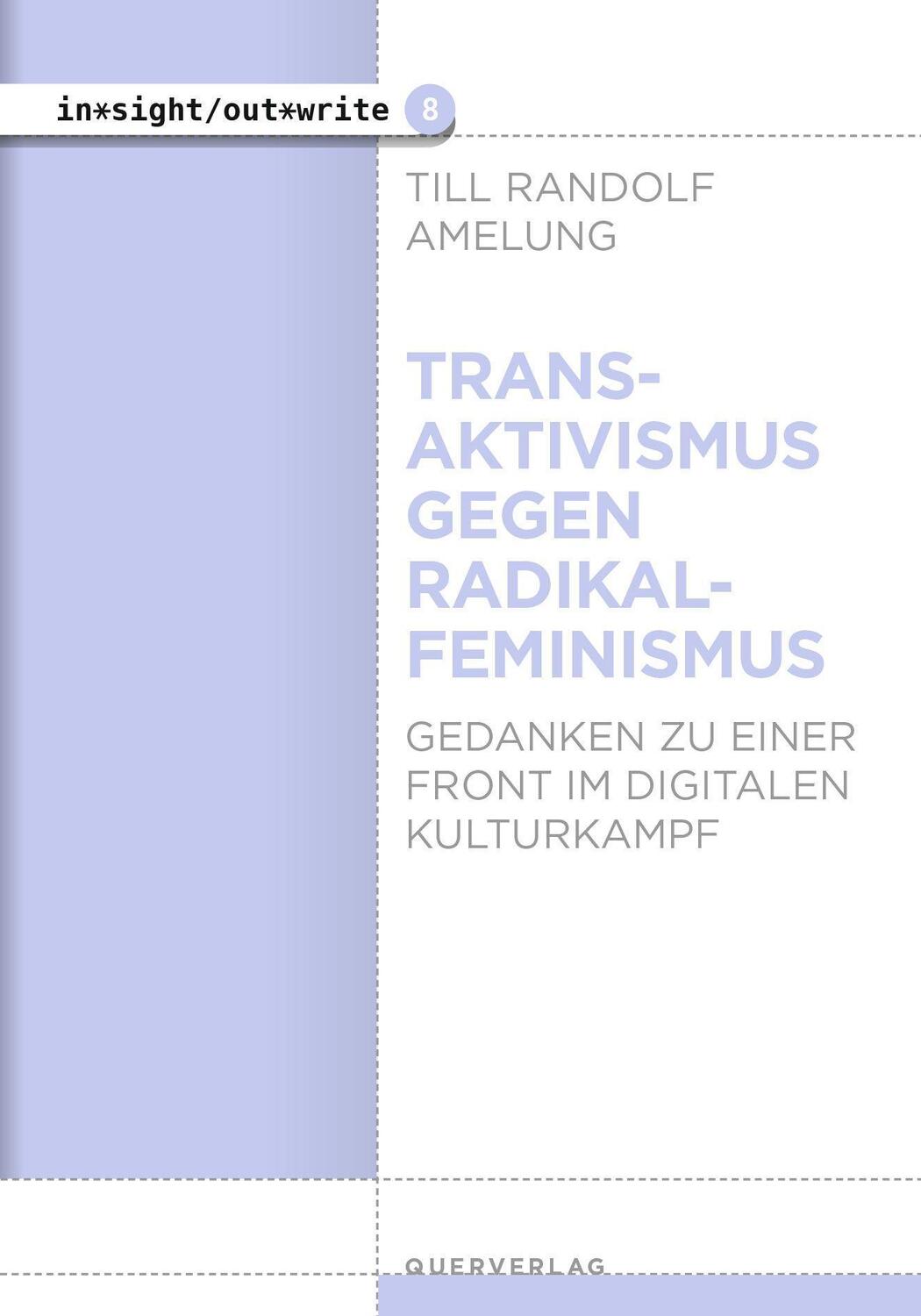Cover: 9783896563170 | Transaktivismus gegen Radikalfeminismus | Till Randolf Amelung | Buch